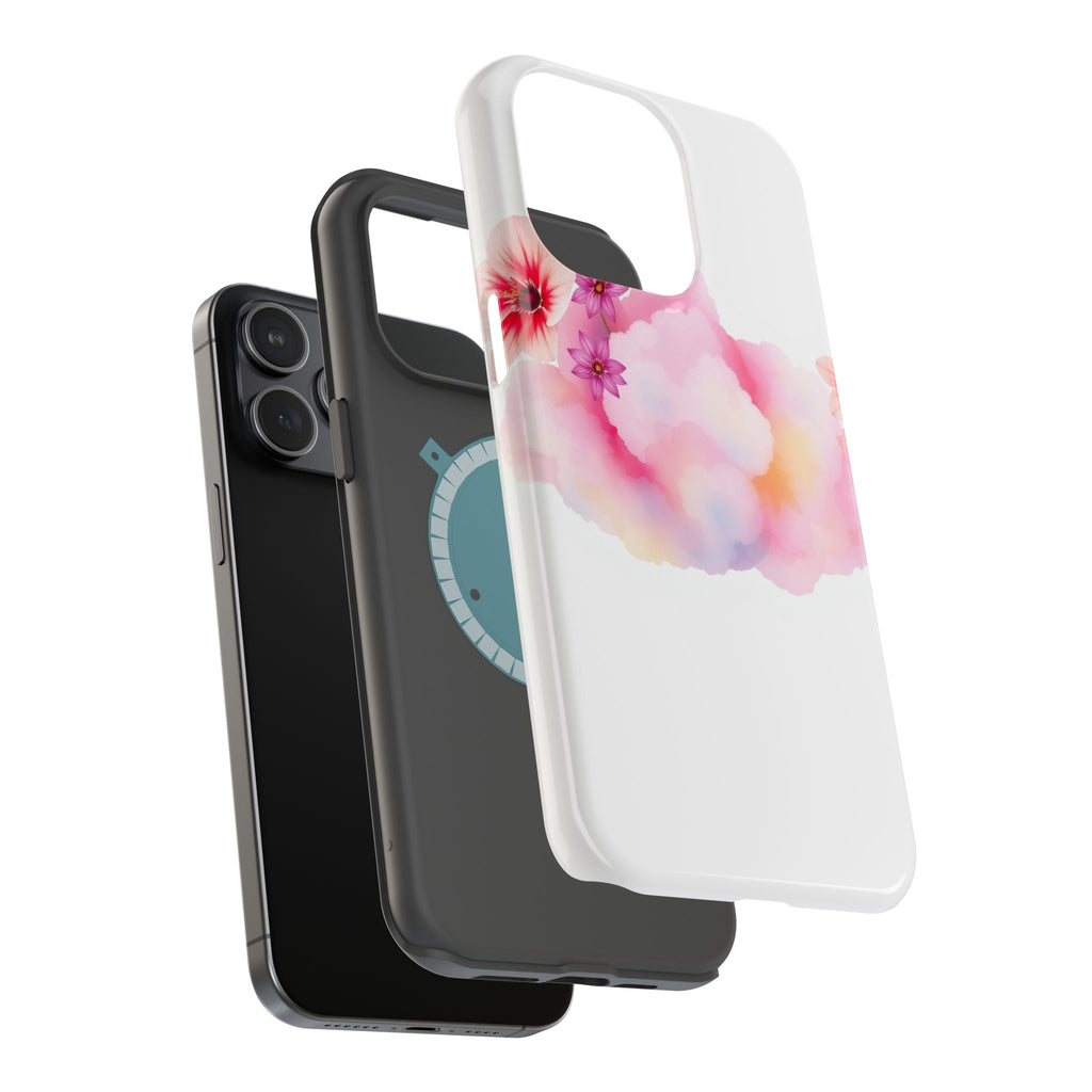 iPhone Pastel Floral Cloud Vibrant Watercolor Carry Case Slim Snap Case · iPhone