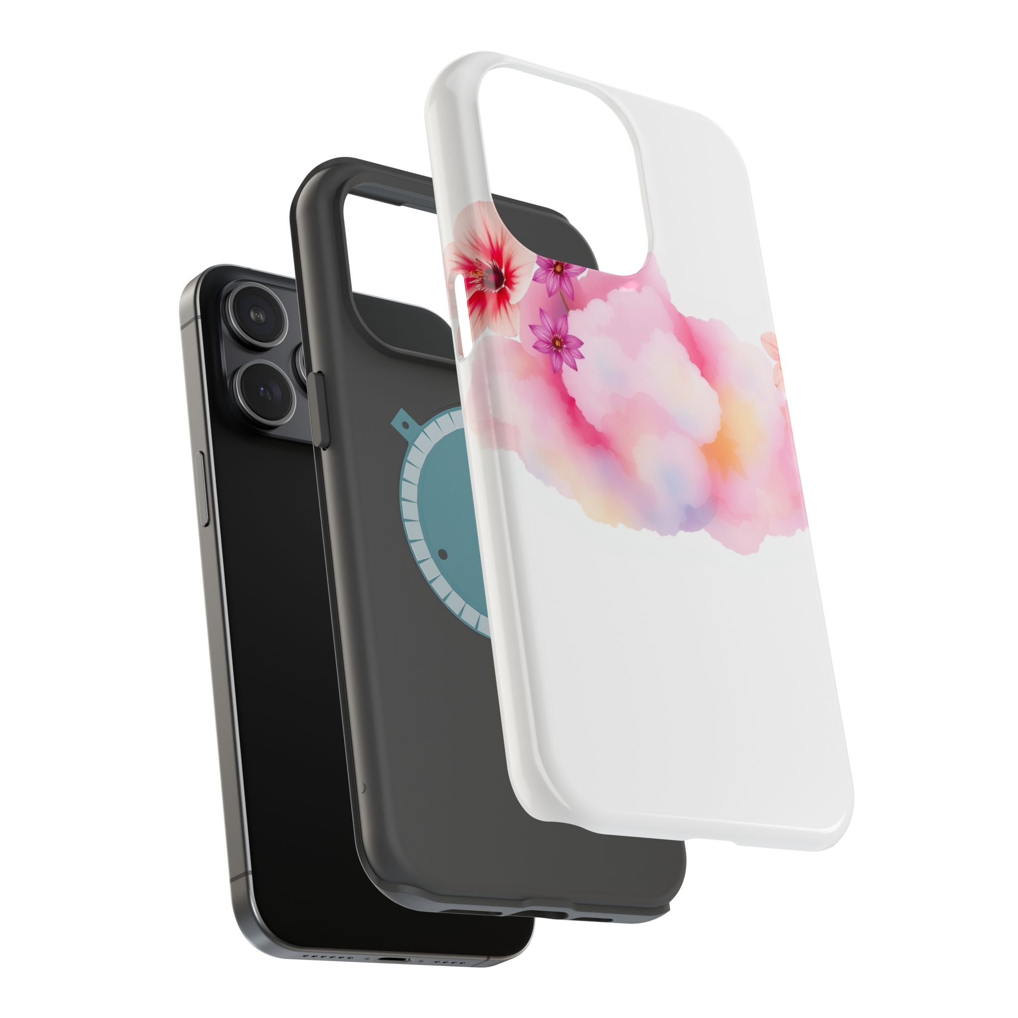 iPhone Pastel Floral Cloud Vibrant Watercolor Carry Case Slim Snap Case · iPhone