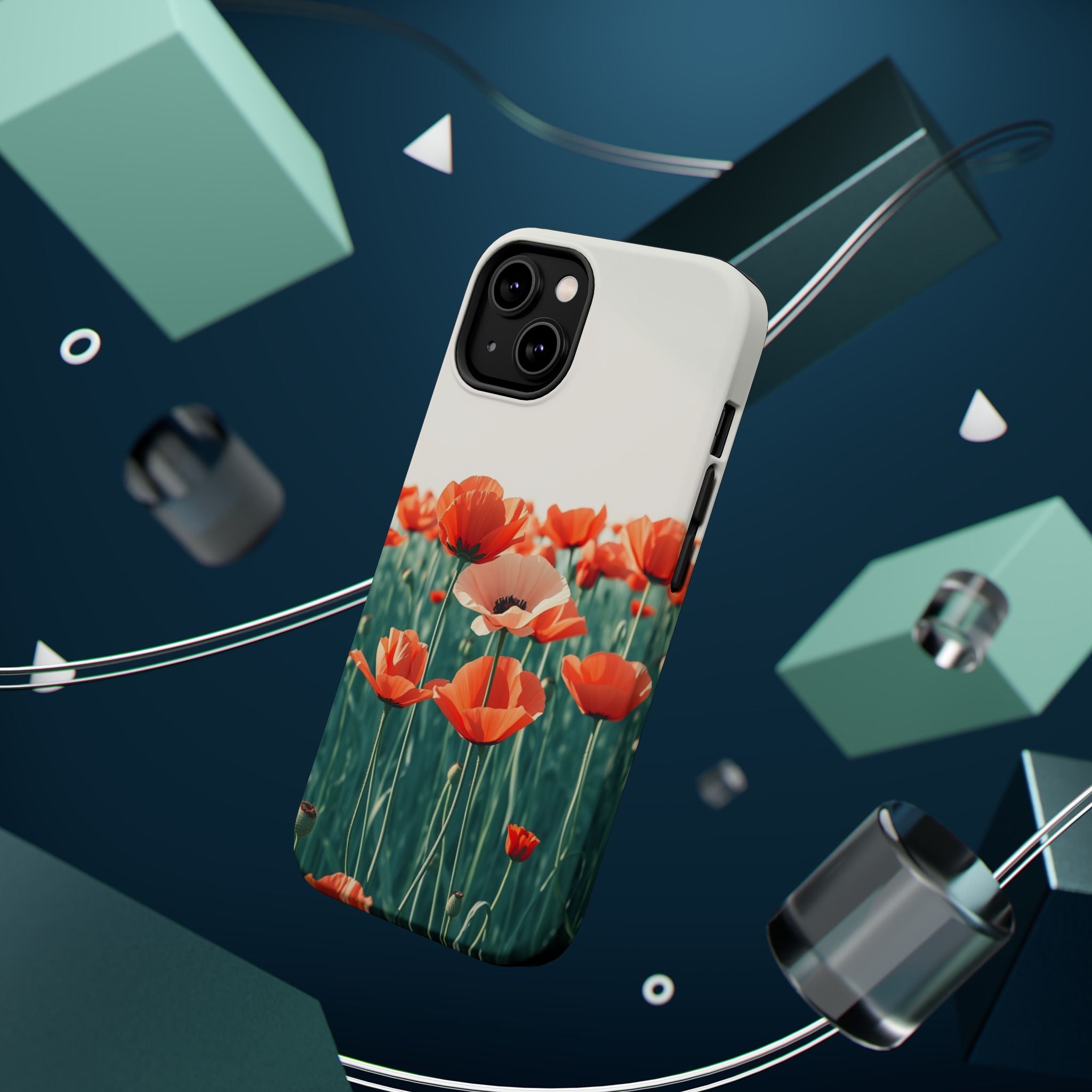iPhone Mint And Blush Poppy Field 10 Slim Everyday Designer Case · iPhone Case