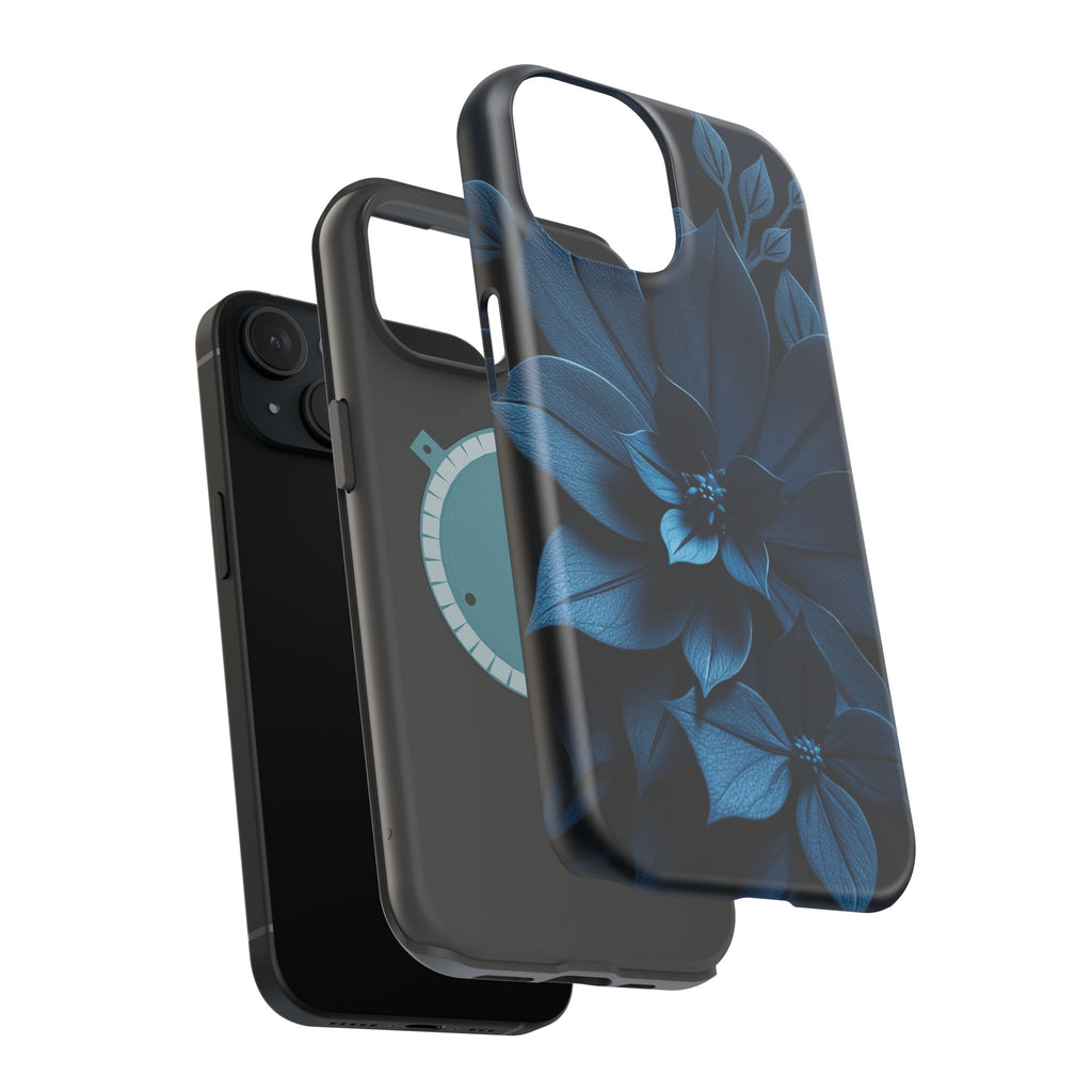 iPhone Midnight Blue And Silver Floral Dark Academia iPhone Slim · iPhone Case
