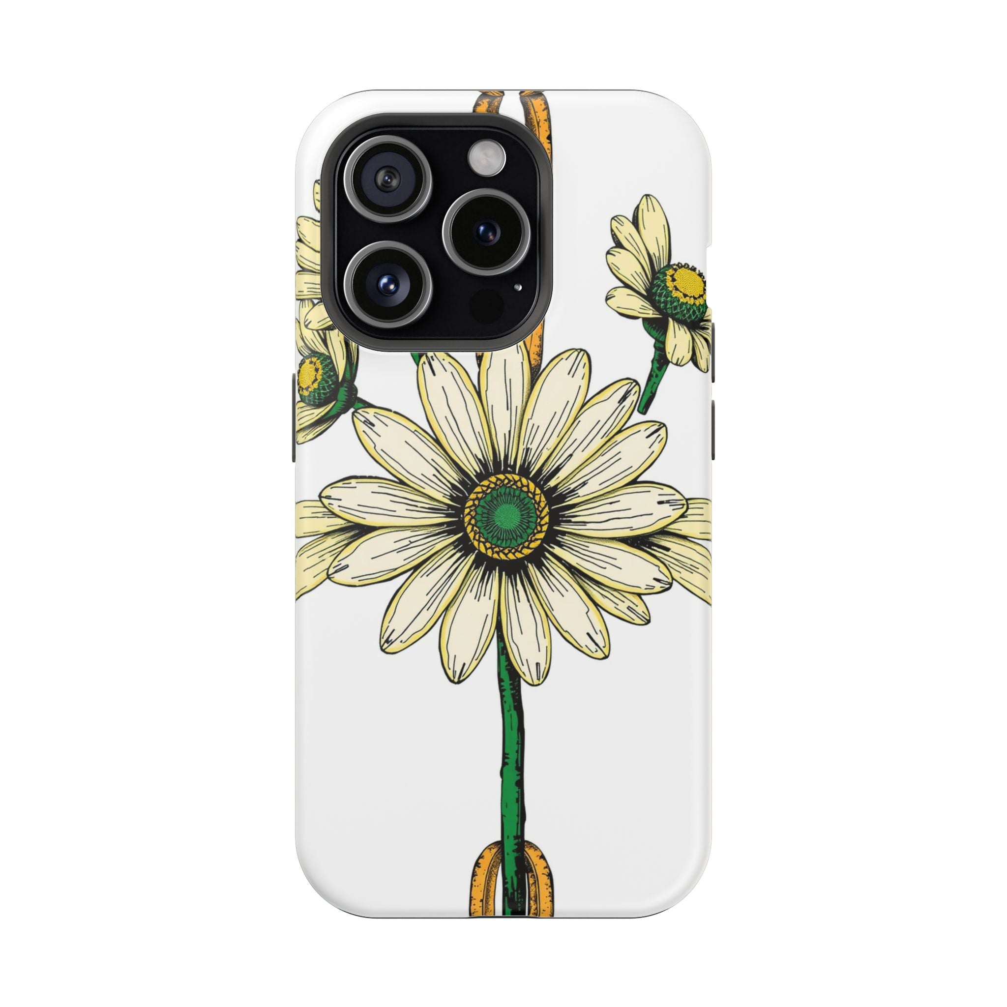 iPhone Daisy Chain Dark Gothic Ink Bold Modern Everyday Snap Case · iPhone Case