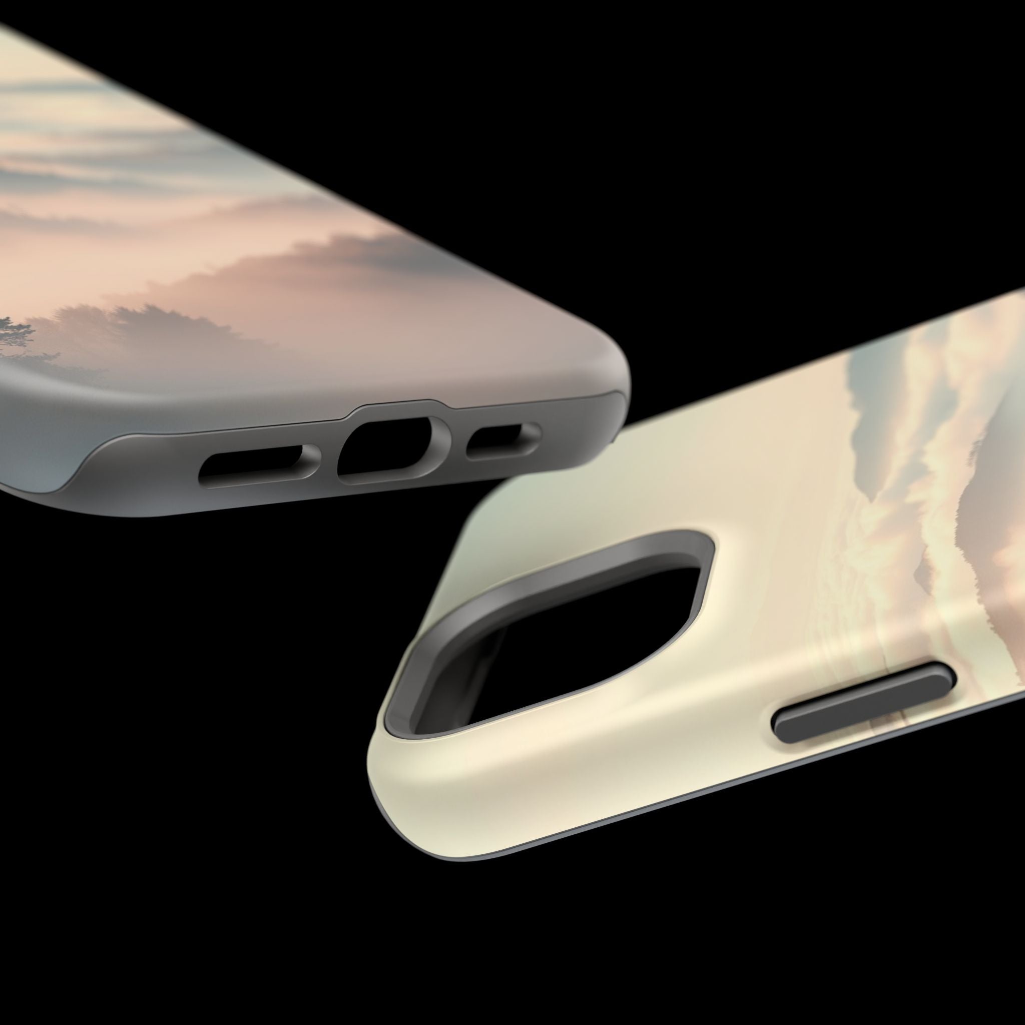 iPhone Mint And Blush Fog Rolling Over Hills Slim iPhone Everyday · iPhone Case