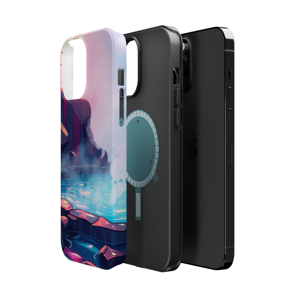 iPhone Cyan And Magenta Hot Spring Steam Slim Everyday iPhone Designer · iPhone