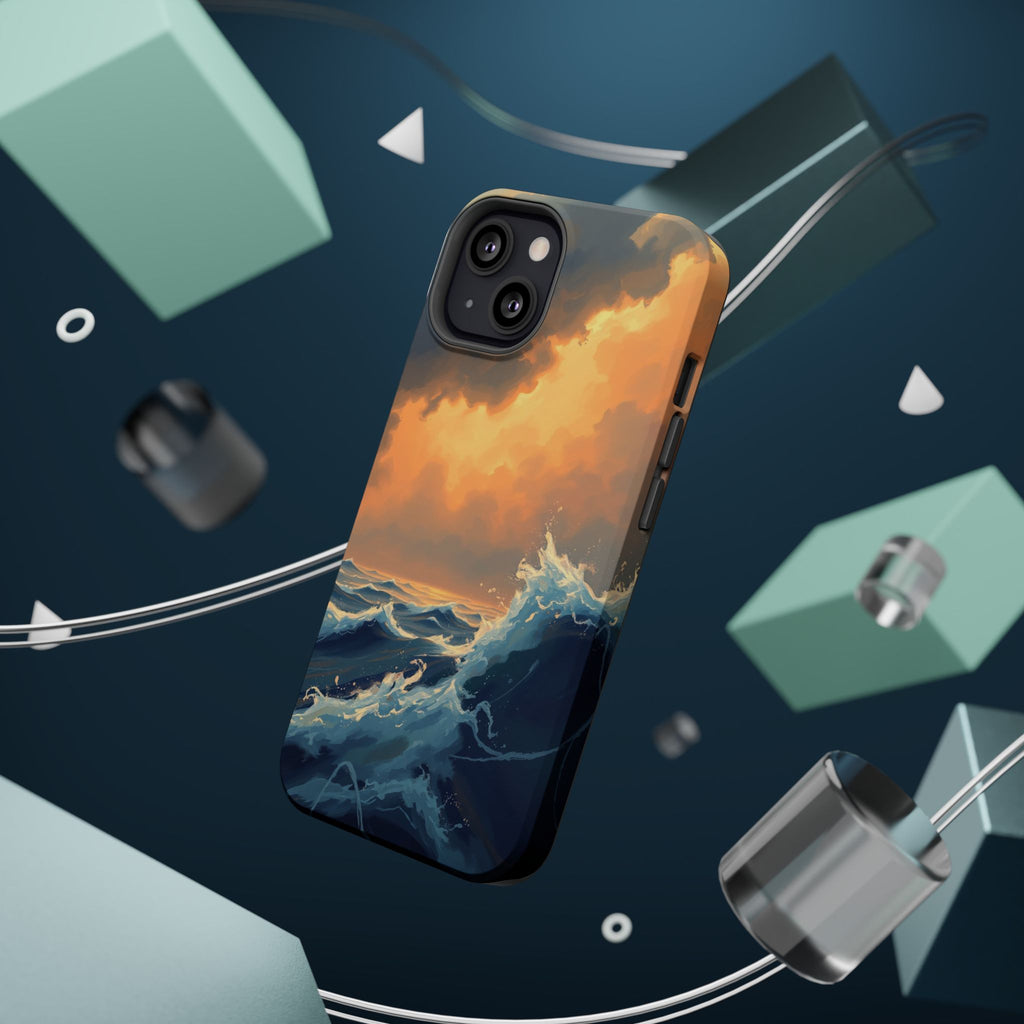 iPhone Sunset Amber And Peach Storm at Sea Slim iPhone Everyday · iPhone Case