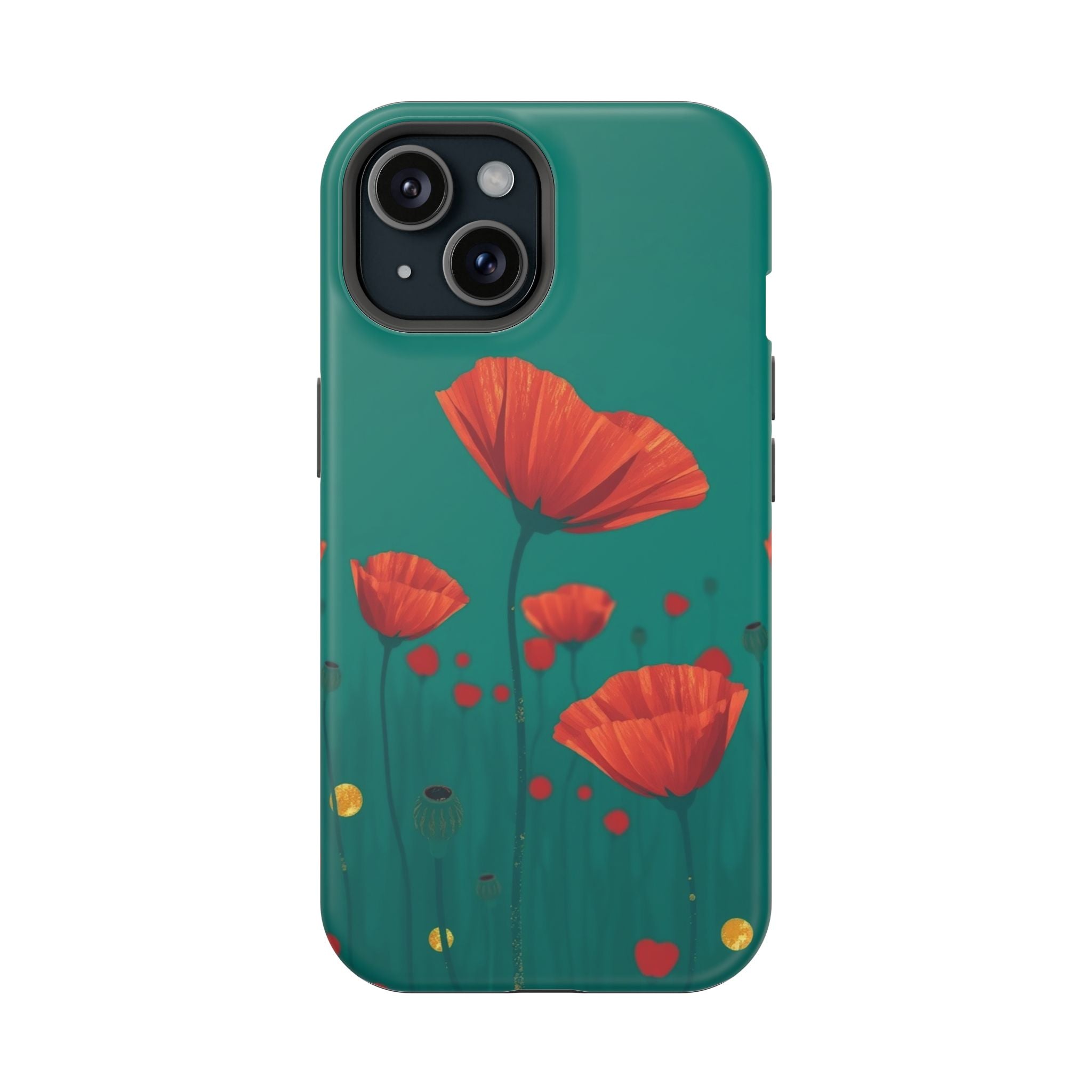 iPhone Earthy Poppy Field Design Bold Modern Everyday Snap Case · iPhone Case