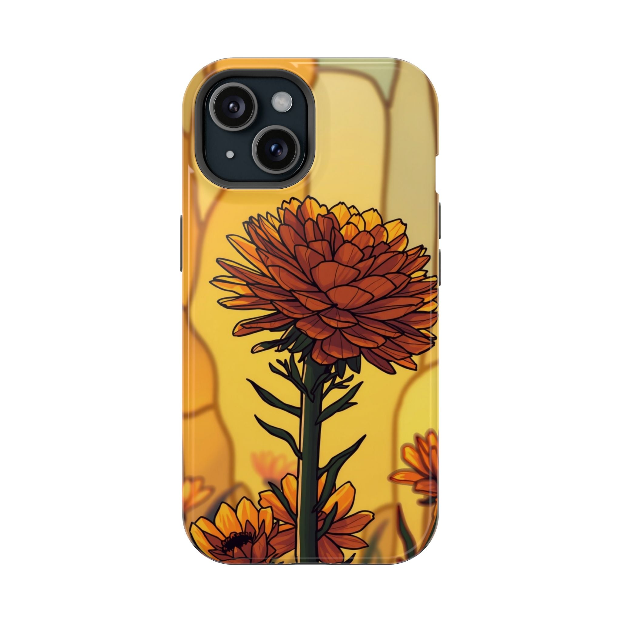 iPhone Sunset Amber And Peach Ranunculus Stack Soft iPhone Finish · iPhone Case