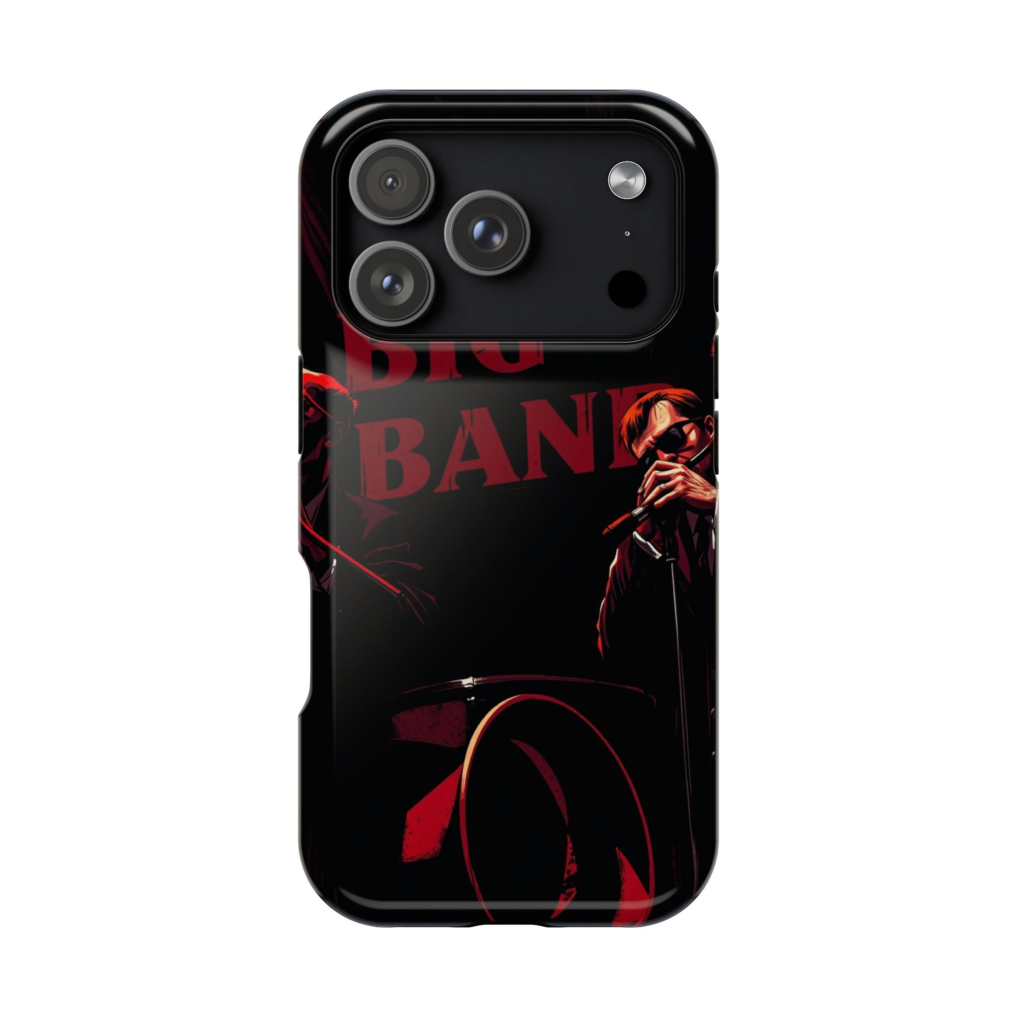 iPhone Black And Crimson Big Band Era Slim Everyday Designer Case · iPhone Case