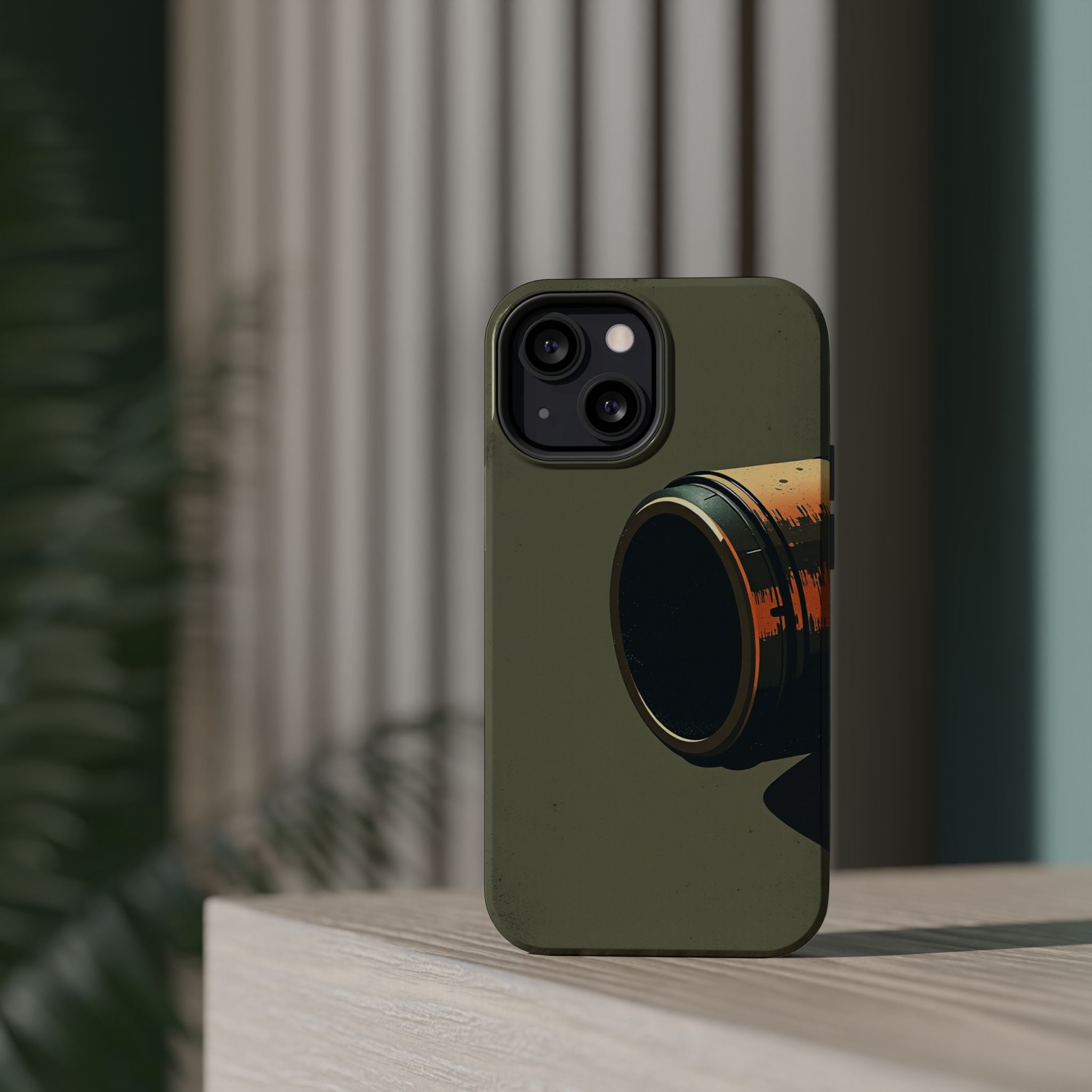 iPhone Charcoal And Copper Vintage Postcard Slim Everyday Designer Case · iPhone