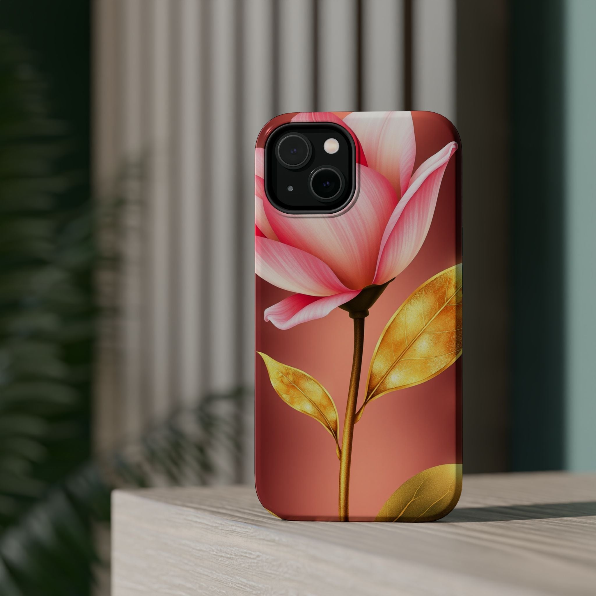 iPhone Dreamy Bloom and Leaf Design 14 Slim Everyday Designer Case · iPhone Case