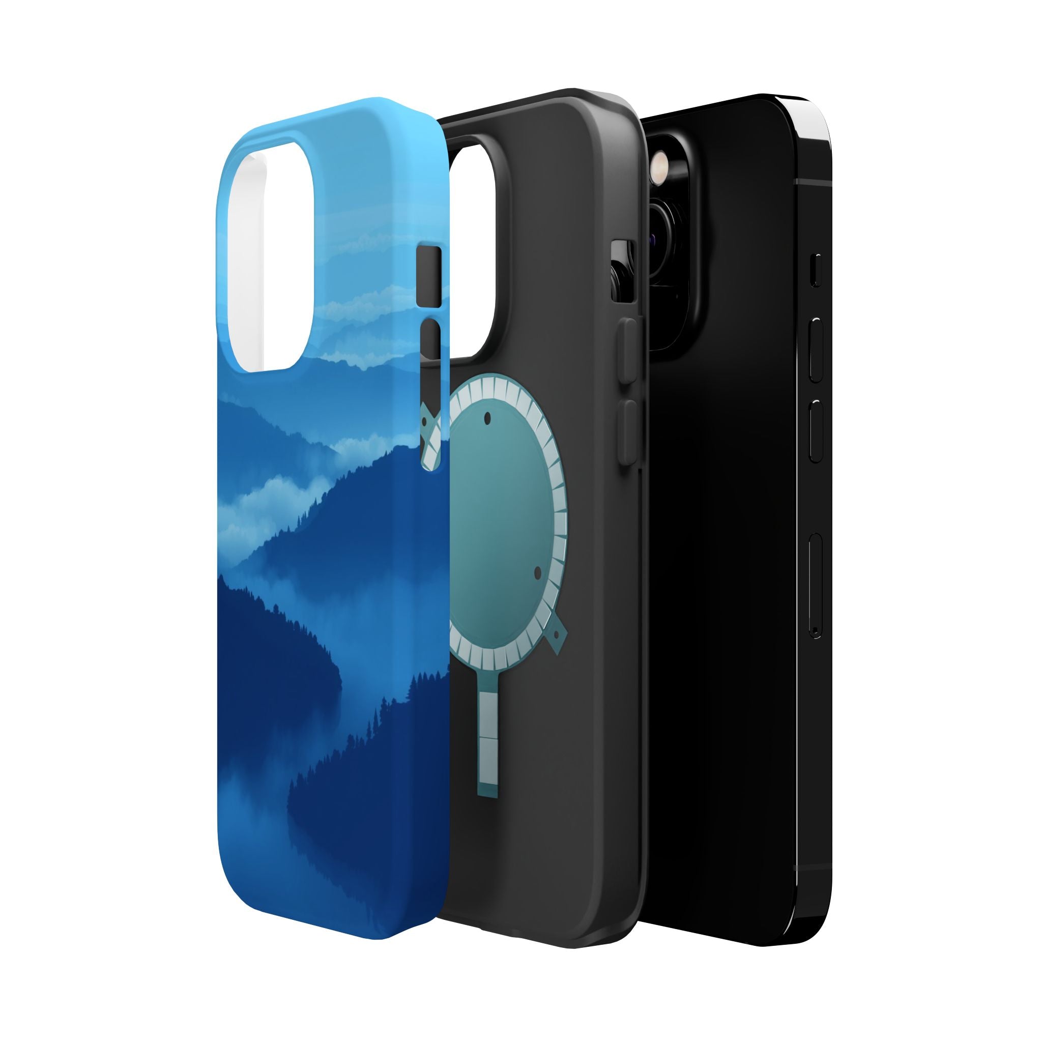 iPhone Fog Rolling Over Hills Pixel Art -Bit Slim iPhone Everyday · iPhone Case