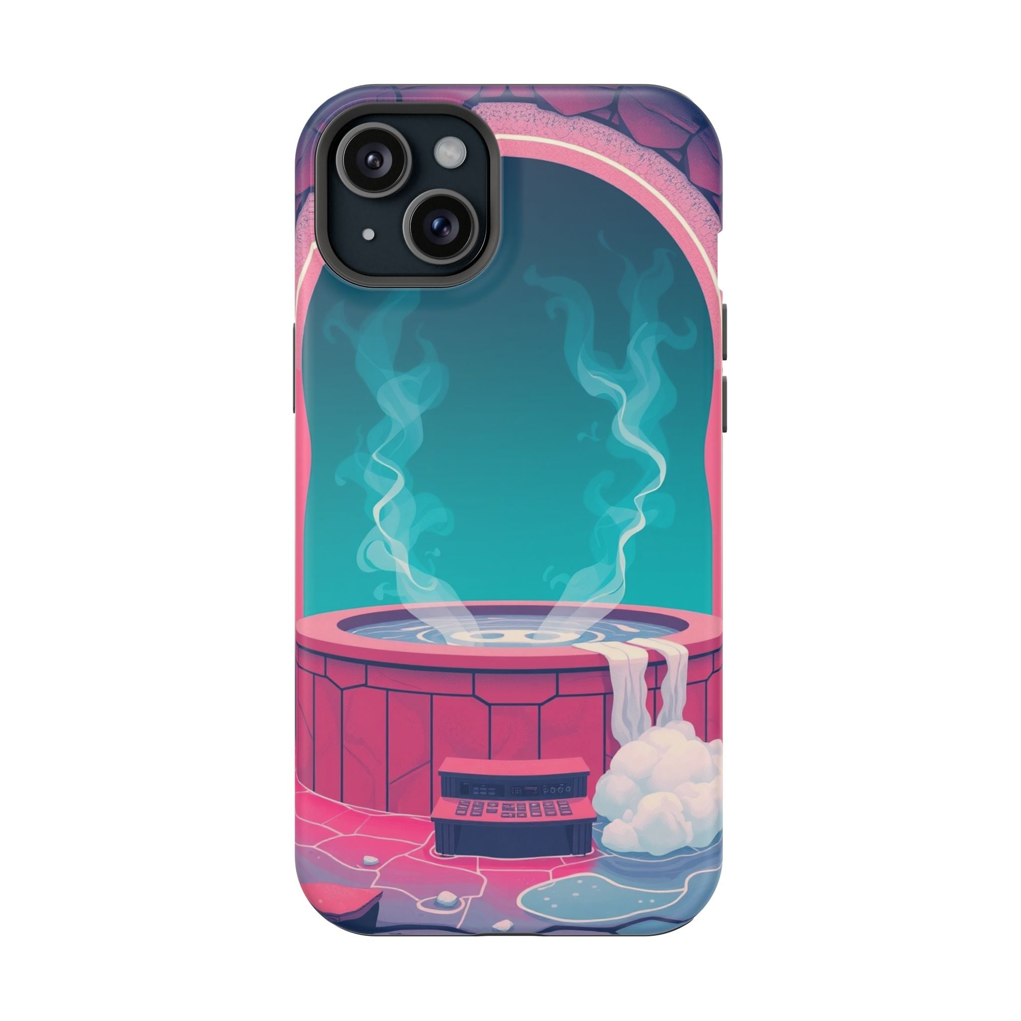iPhone Hot Spring Steam Risograph Print Slim Everyday iPhone Designer · iPhone C
