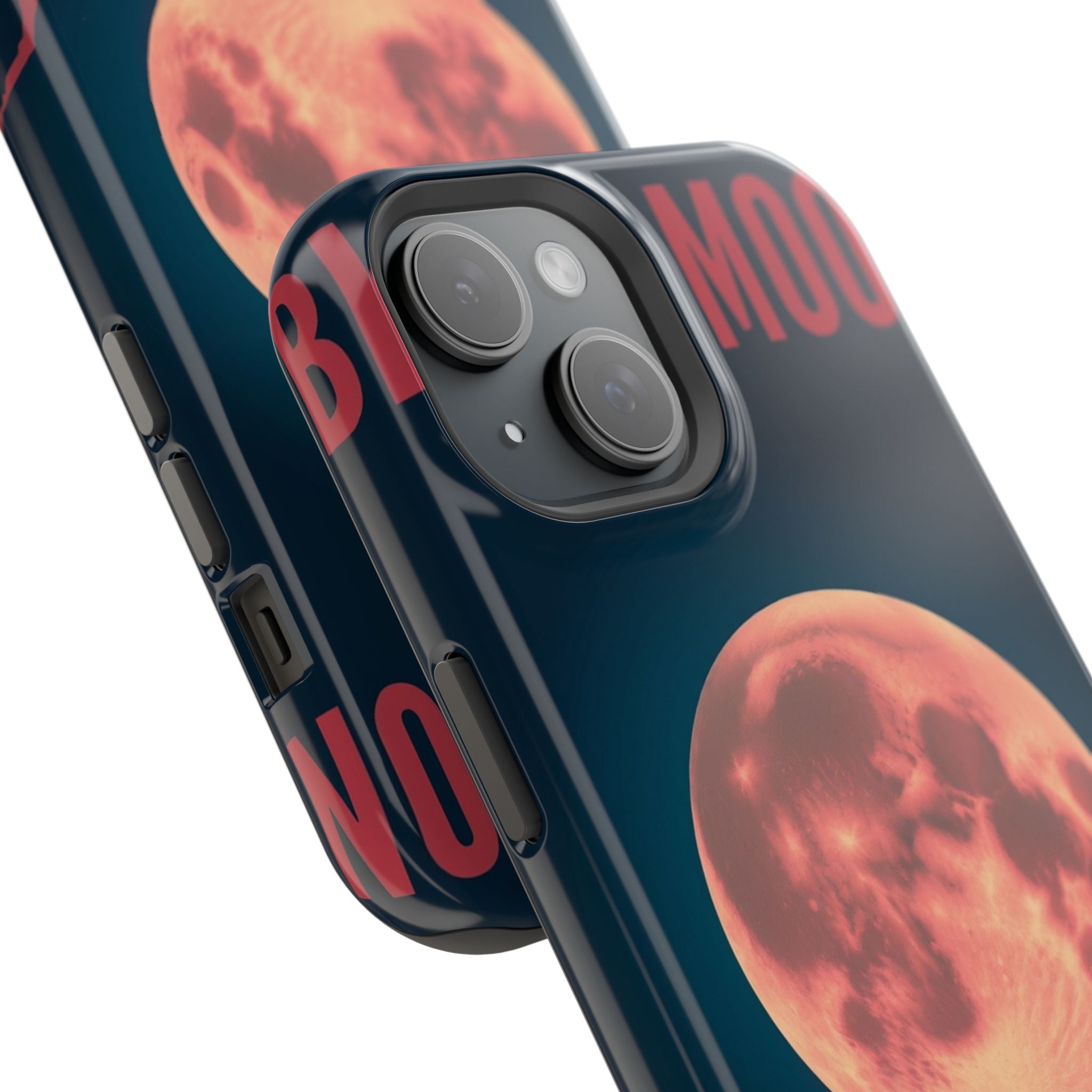 iPhone Blood Moon Rise Vintage Retro Poster Slim Everyday Designer Case · iPhone