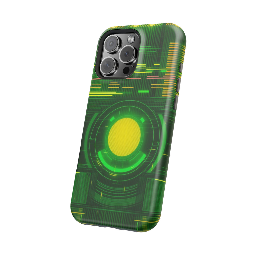 iPhone Emerald Green And Gold VHS Static Slim Everyday Designer Case · iPhone Ca