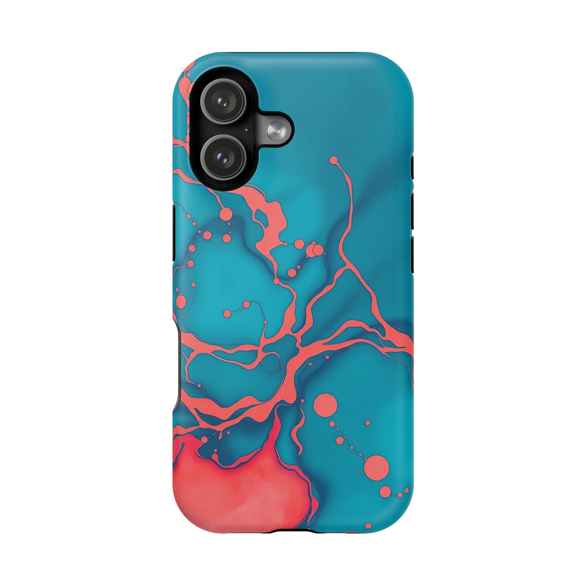 iPhone Oil Slick Teal And Coral Slim Everyday Designer Case · iPhone Case