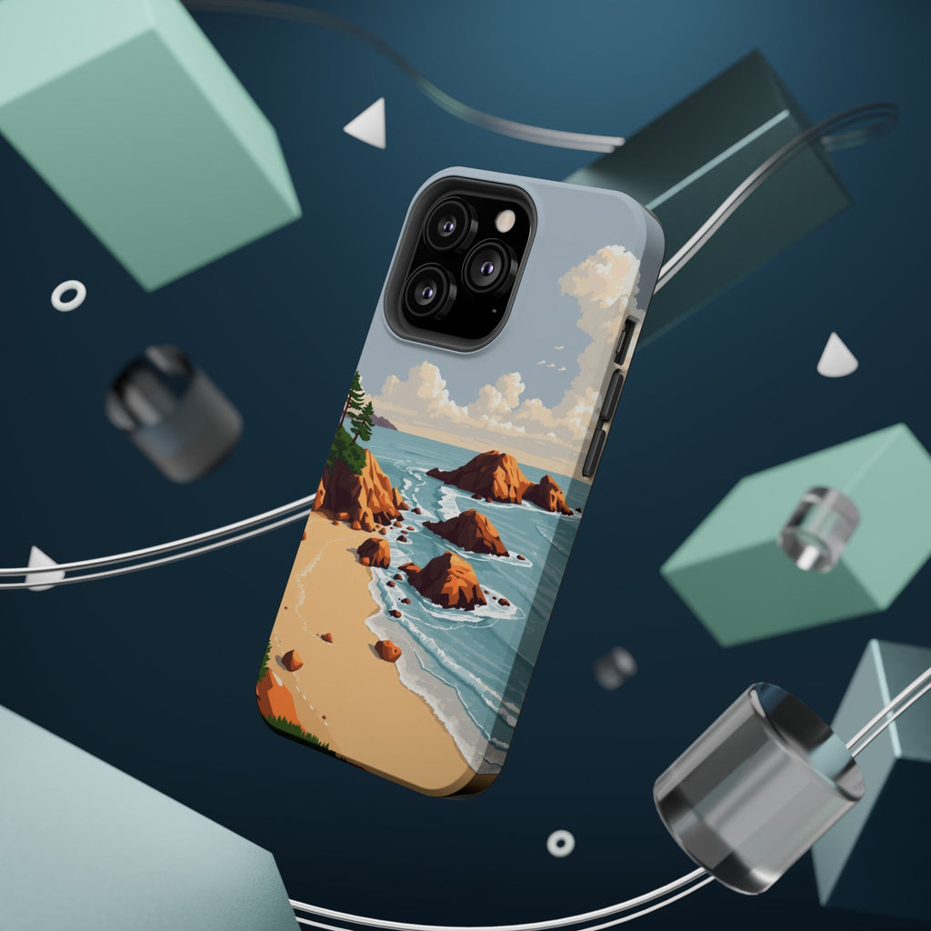 iPhone Mustard And Rust Pebble Beach Slim Everyday Designer Case · iPhone Case