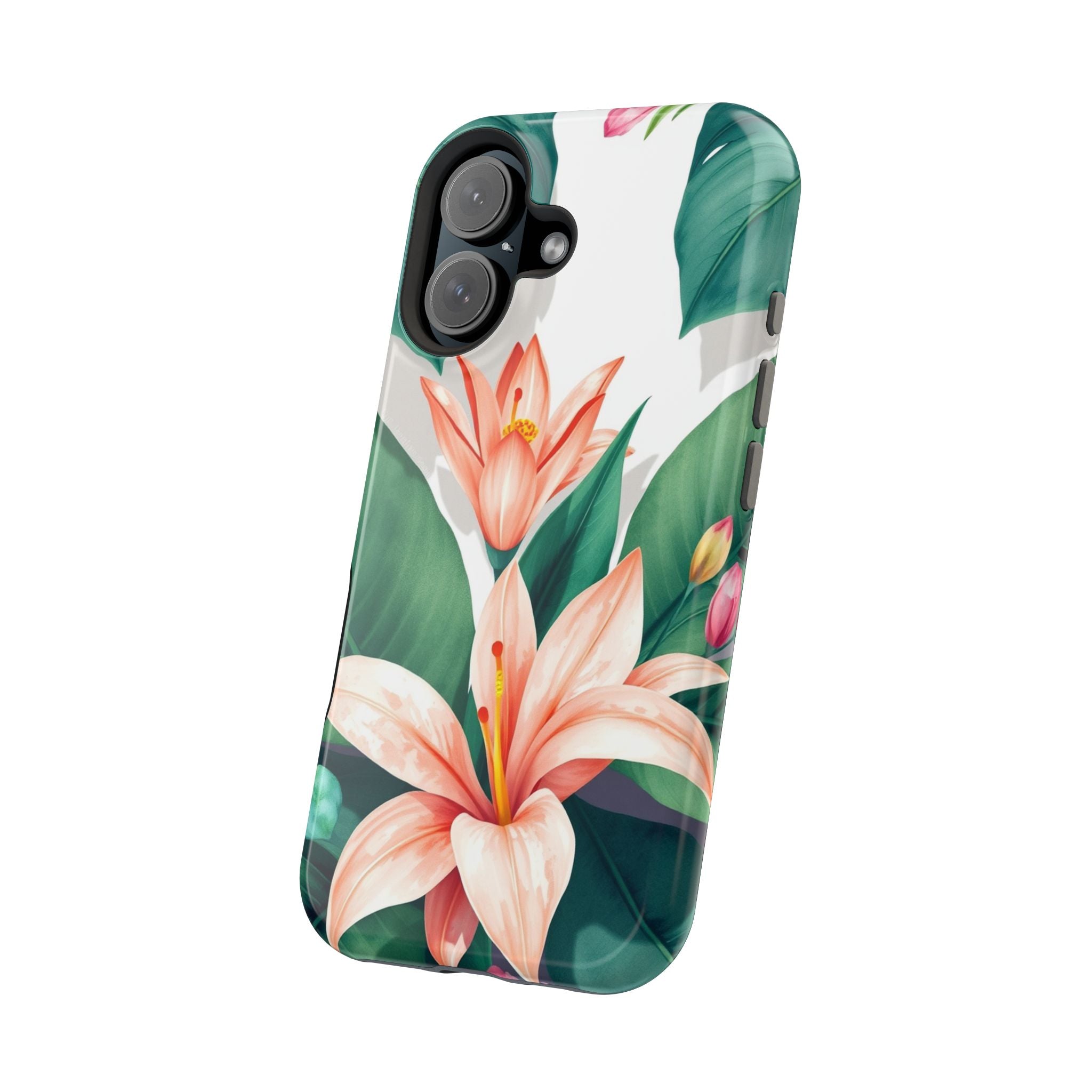 iPhone Tropical Bloom Sage And Ivory Slim Snap Case Gal · iPhone Case