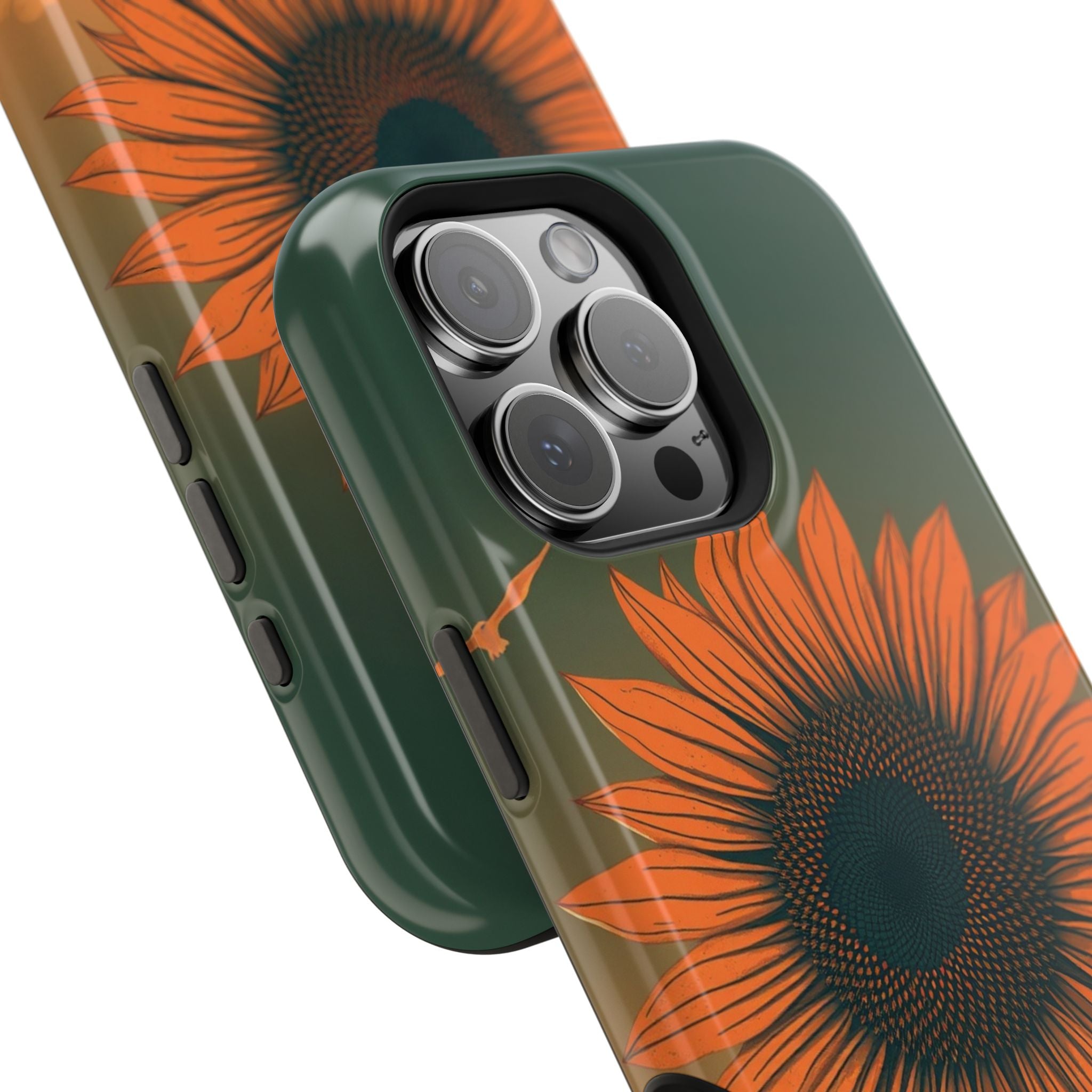 iPhone Charcoal And Copper Sunflower Prairie Slim iPhone Everyday · iPhone Case