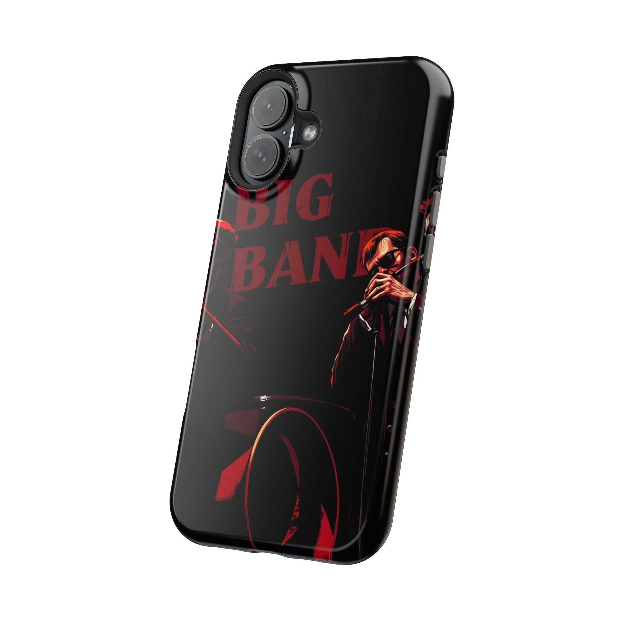 iPhone Black And Crimson Big Band Era Slim Everyday Designer Case · iPhone Case