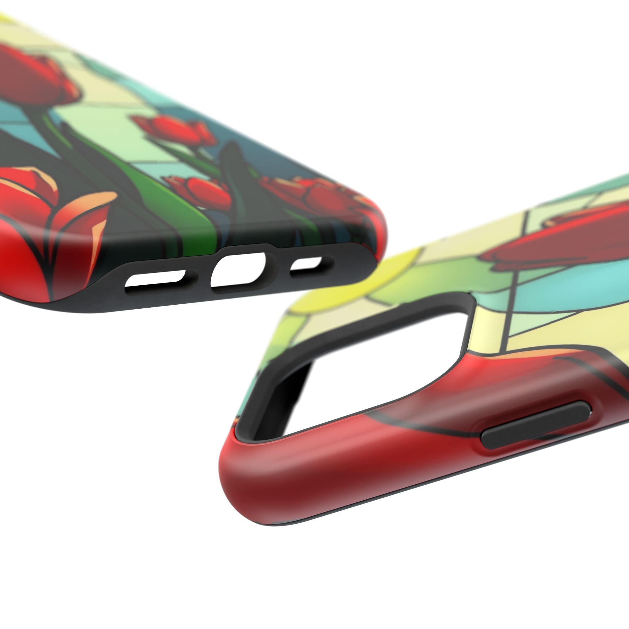 iPhone Tulip Row Stained Glass Slim Everyday Designer Case · iPhone Case