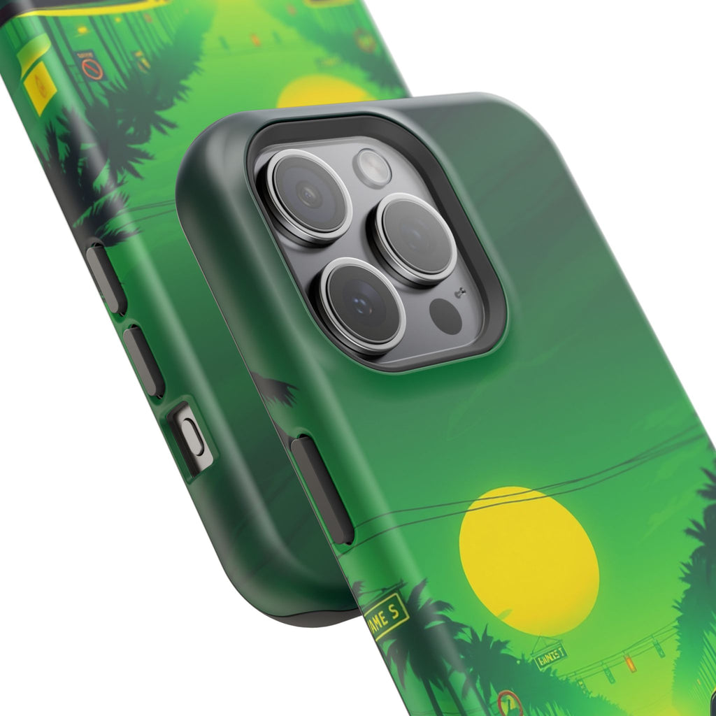 iPhone Dreamy Sunset Drive 80s Design Slim Everyday Designer Case · iPhone Case