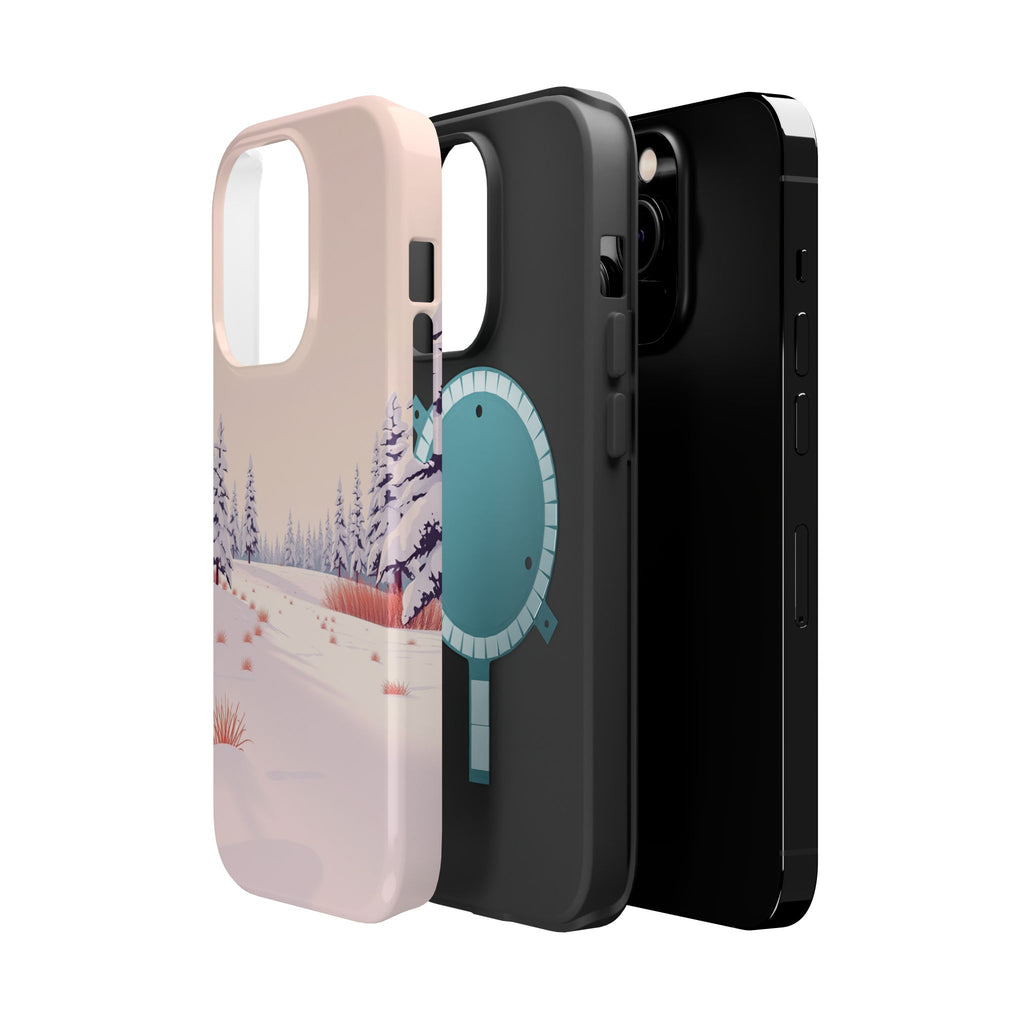 iPhone Snow Field Vintage Retro Poster Slim Everyday Designer Case · iPhone Case
