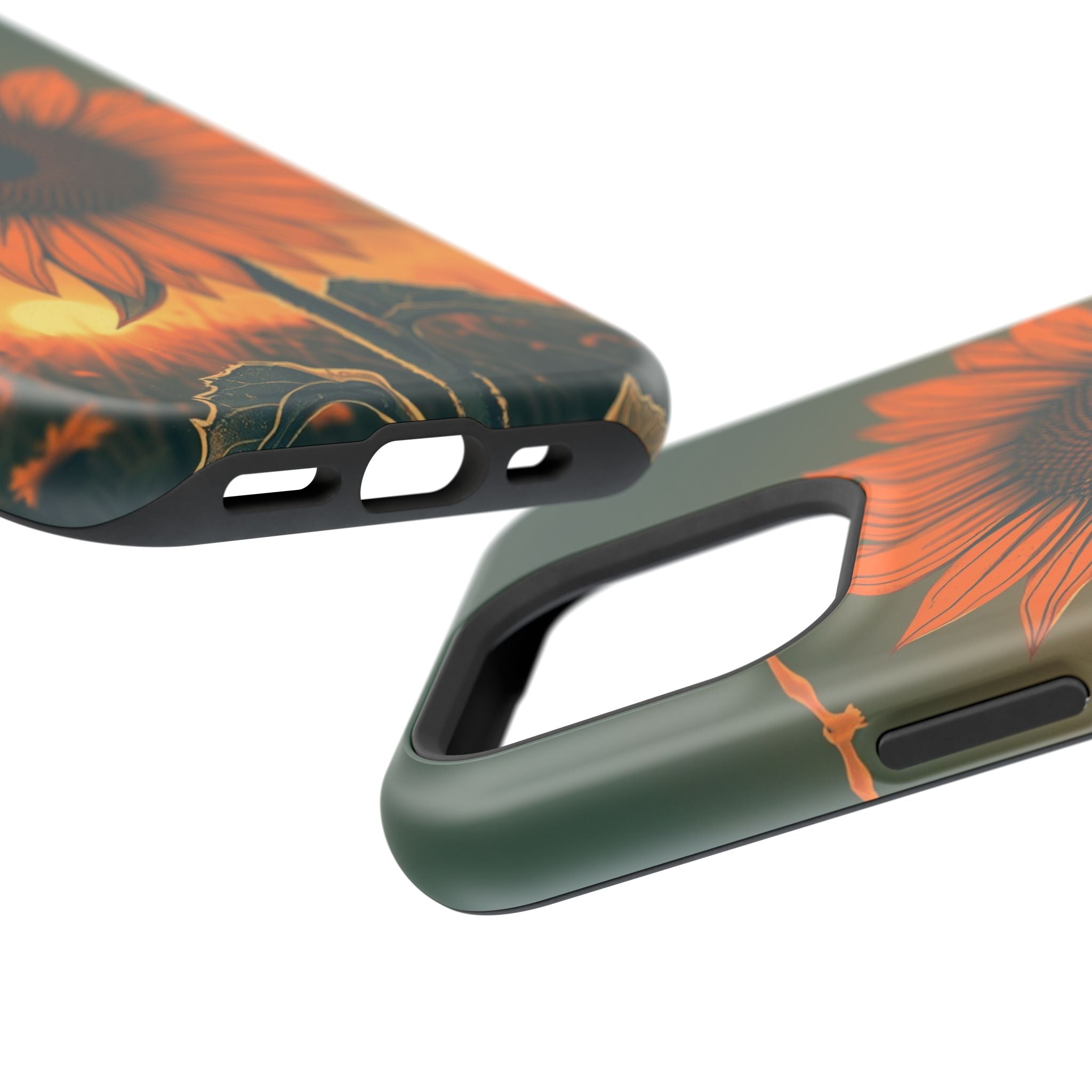 iPhone Charcoal And Copper Sunflower Prairie Slim iPhone Everyday · iPhone Case