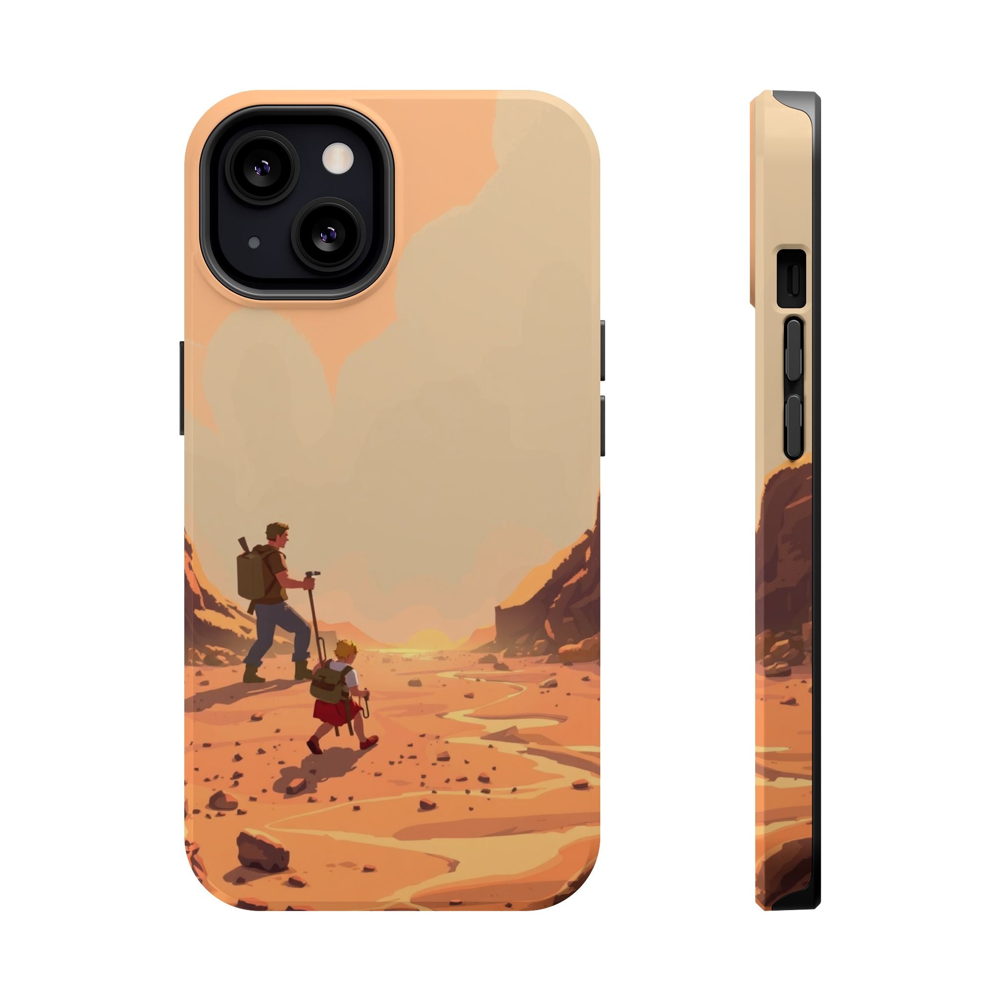 iPhone Burnt Orange And Sand Barely Surviving Slim Everyday Designer Case · iPho