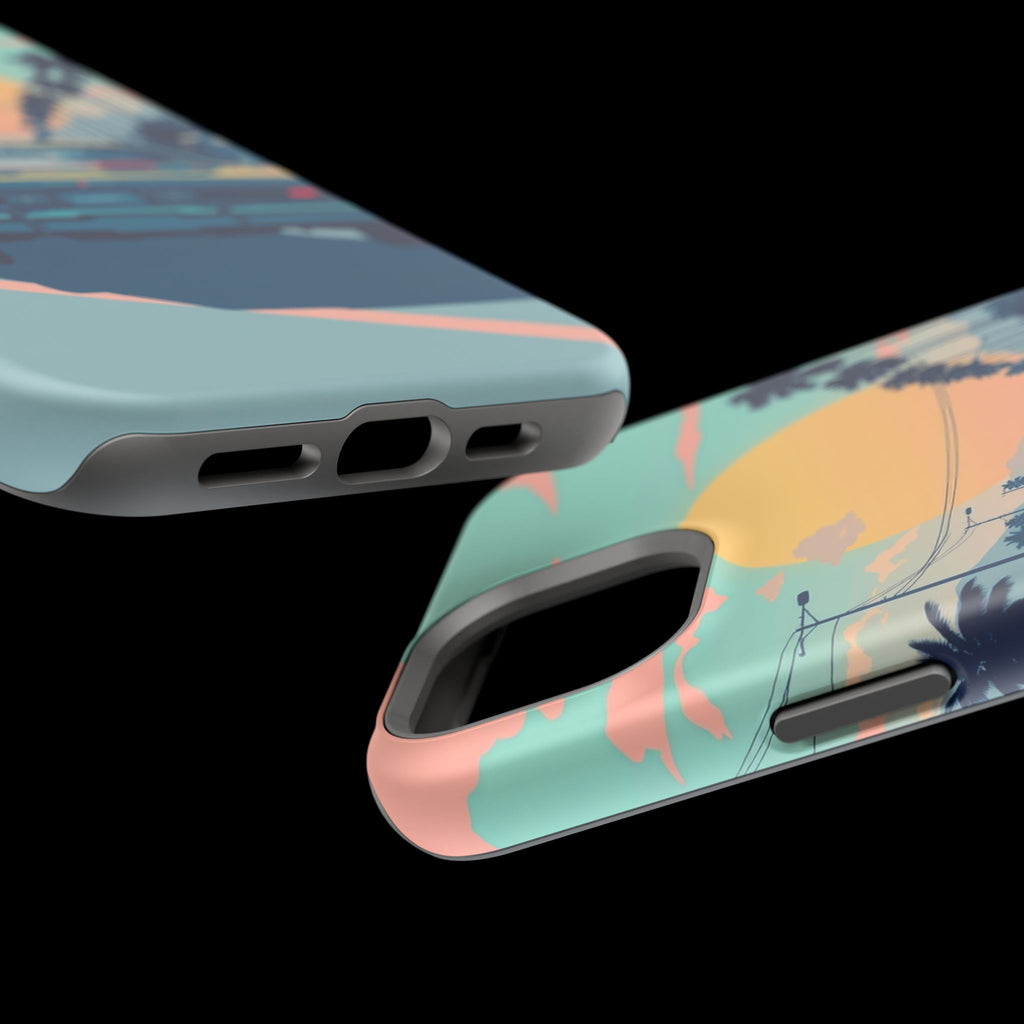 iPhone Sunset Drive 80s Pop Art Bold Slim Everyday Designer Case · iPhone Case