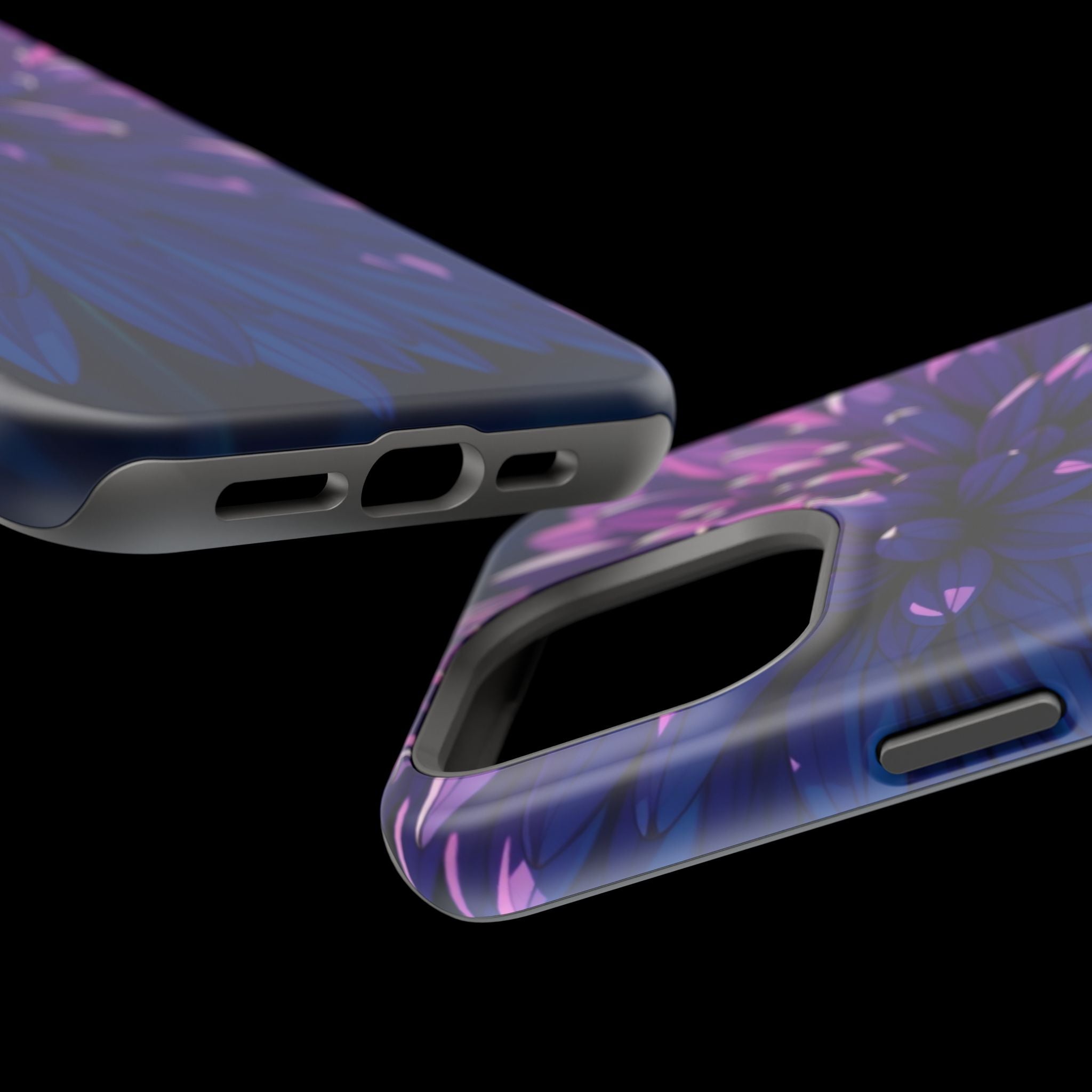 iPhone Indigo And Violet Chrysanthemum Classic Soft iPhone Finish · iPhone Case