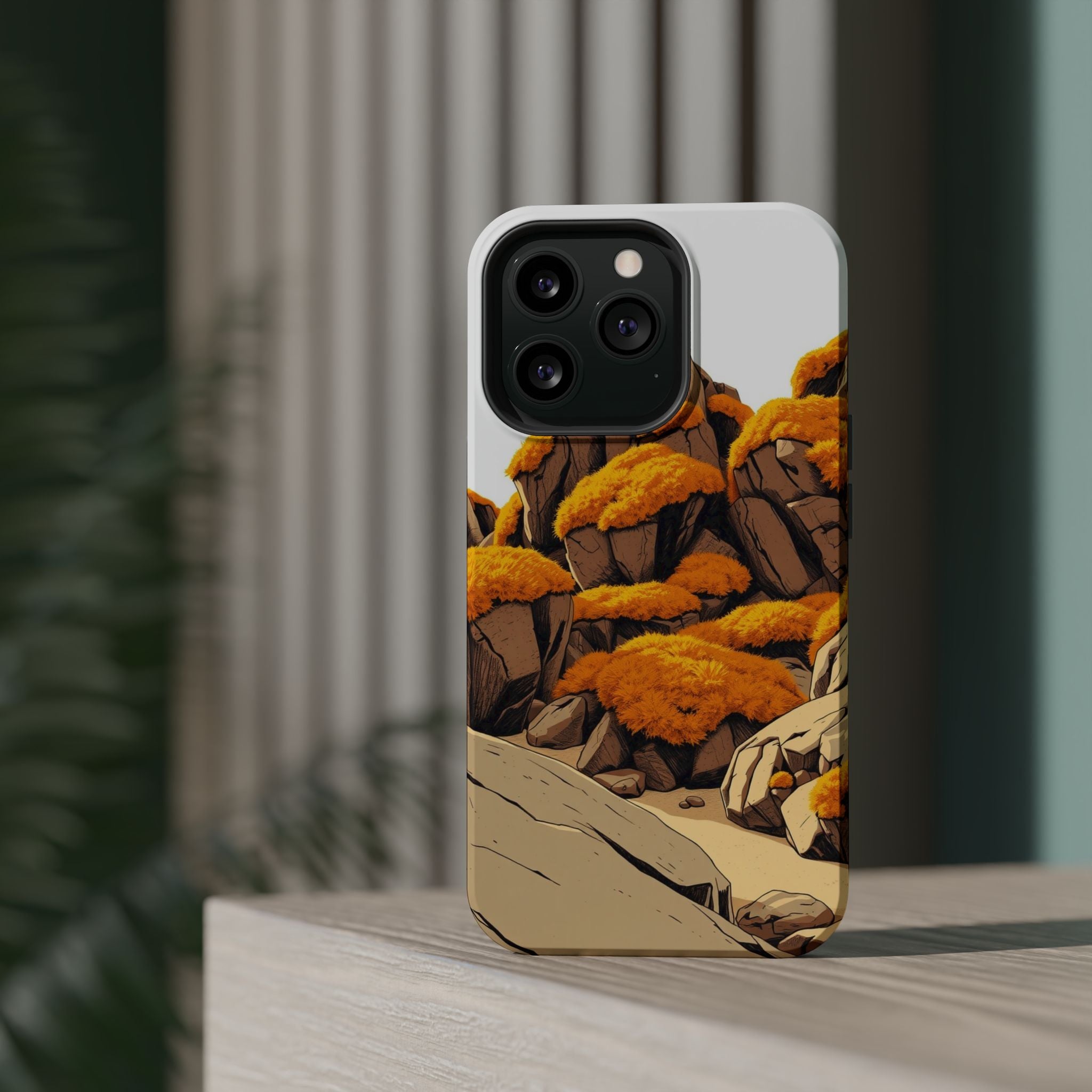 iPhone Moss Covered Rocks Bold Art Bold Modern Everyday Snap Case · iPhone Case