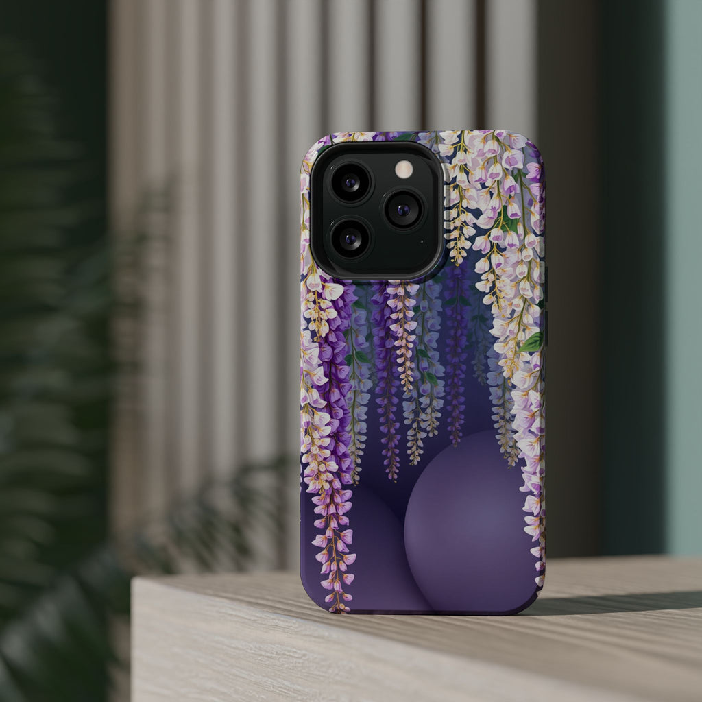 iPhone Mint And Blush Wisteria Cascade Slim Everyday Designer Case · iPhone Case
