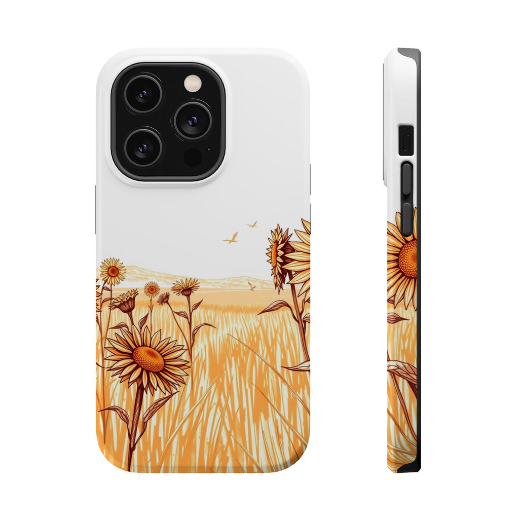 iPhone Burnt Orange And Sand Sunflower Prairie Soft iPhone Finish · iPhone Case