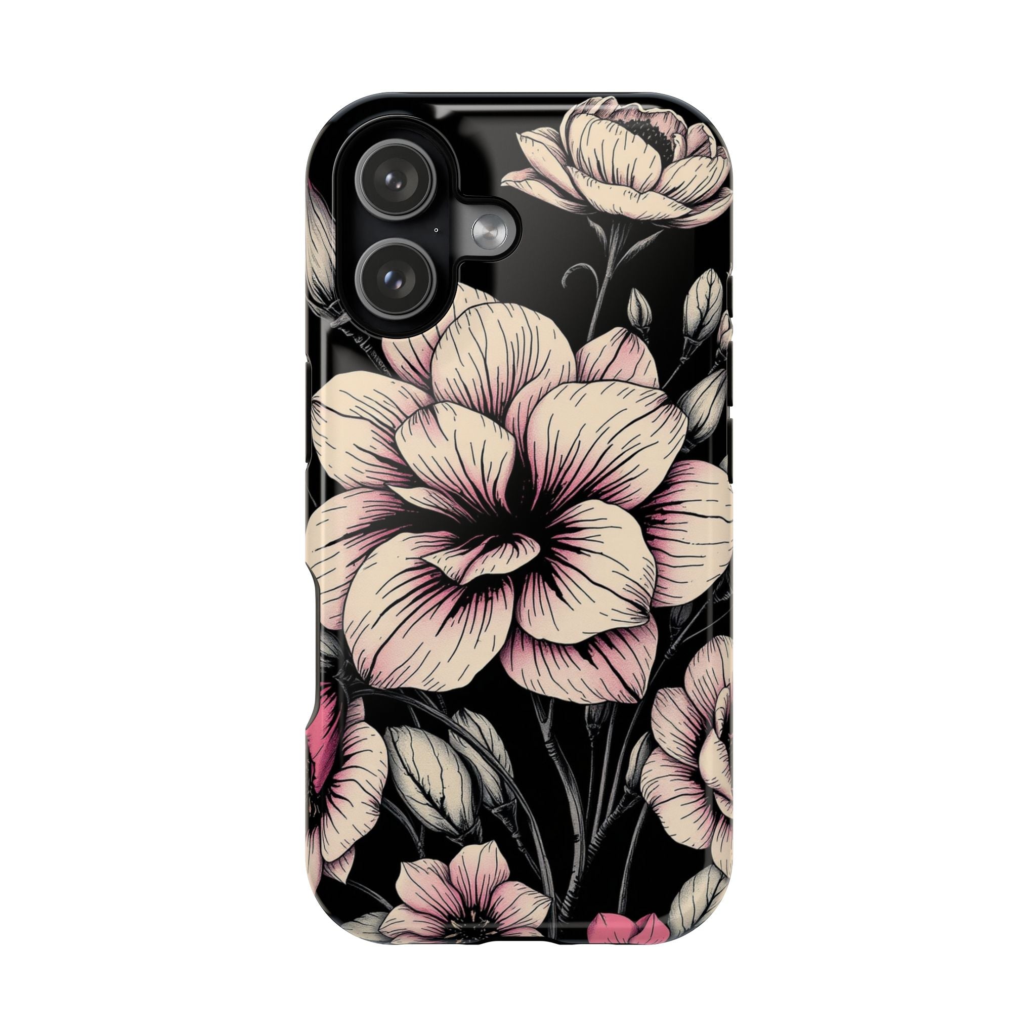 iPhone Floral Dark Academia Gothic Ink Slim Everyday Designer Case · iPhone Case