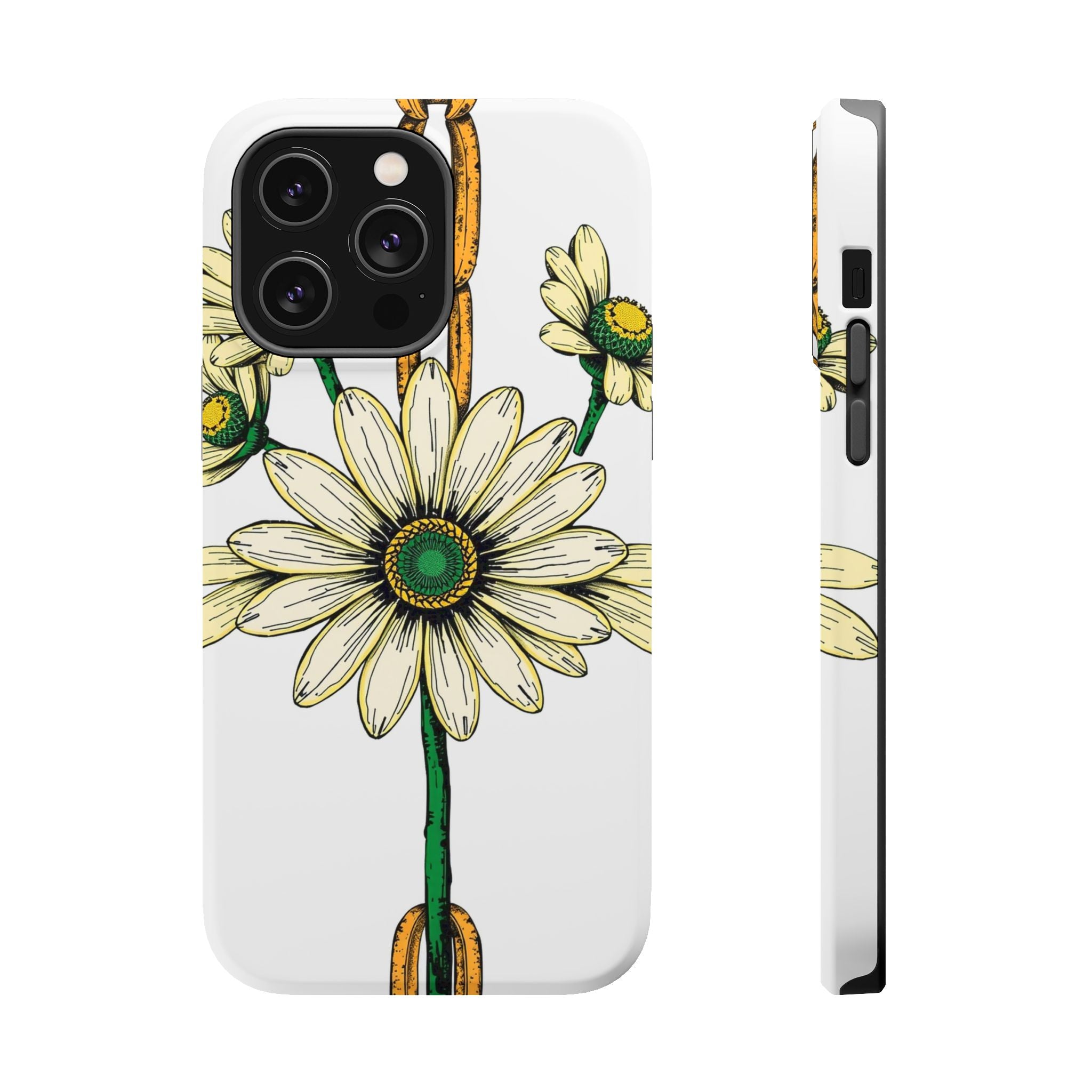 iPhone Daisy Chain Dark Gothic Ink Bold Modern Everyday Snap Case · iPhone Case