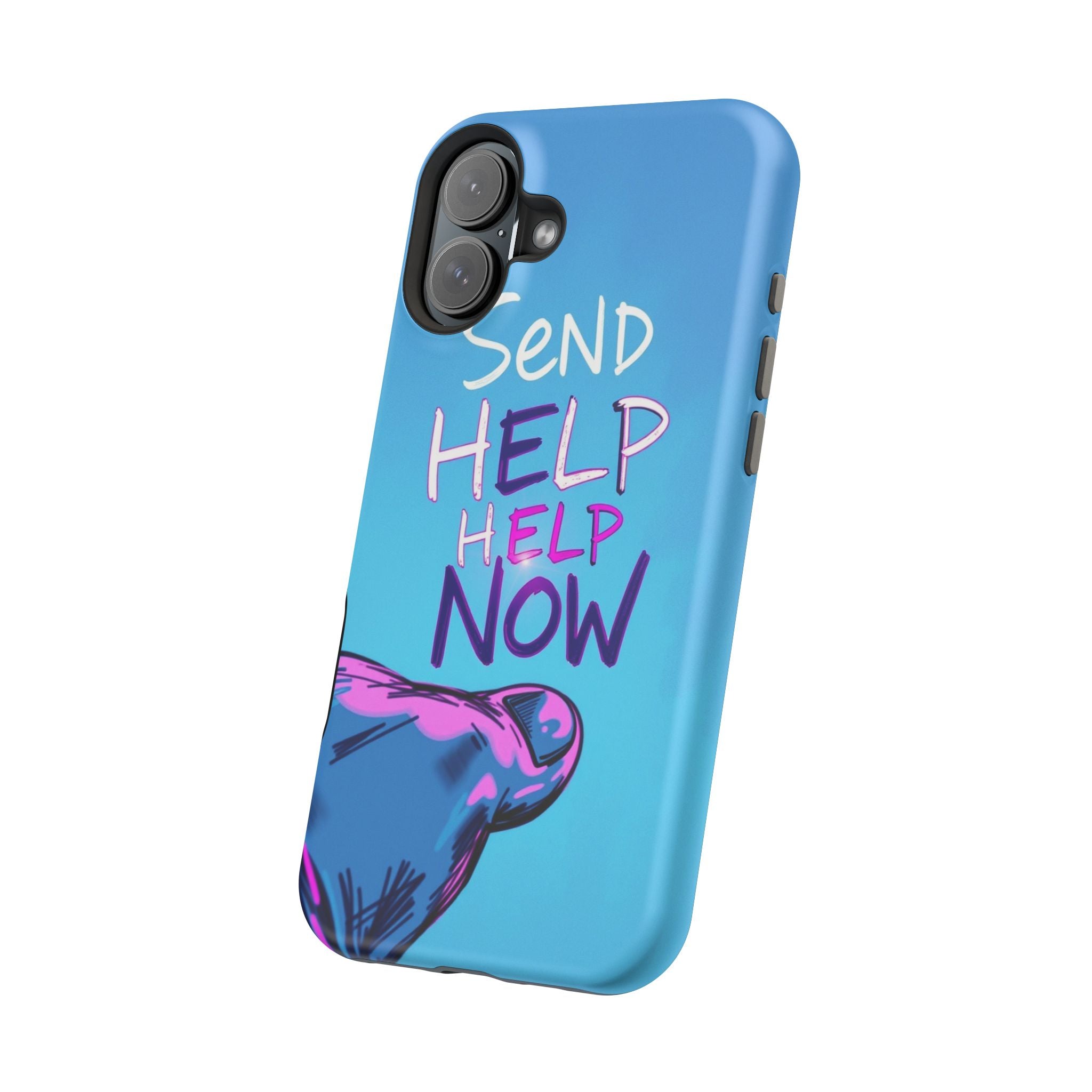 iPhone Radiant Send Help Now Design Slim Everyday Designer Case · iPhone Case