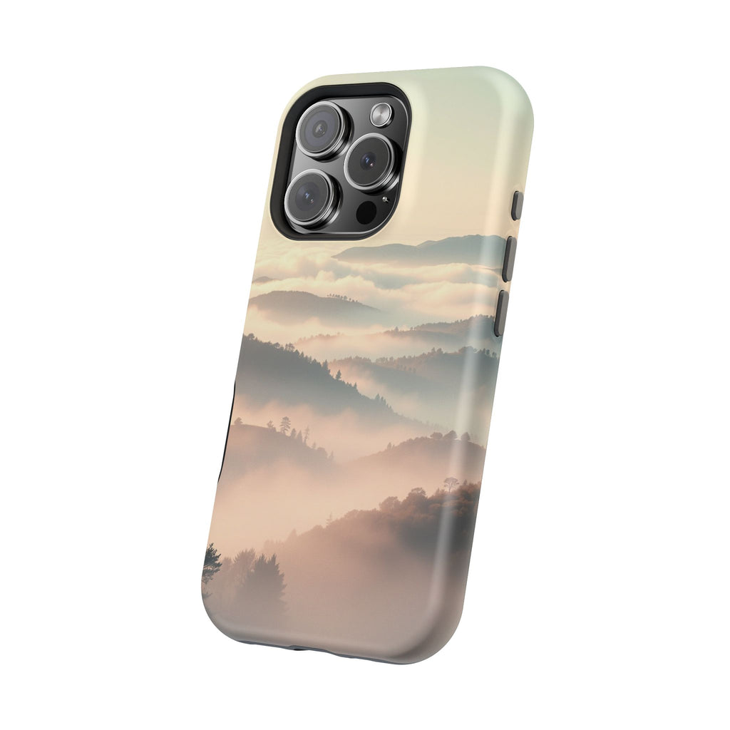 iPhone Mint And Blush Fog Rolling Over Hills Slim iPhone Everyday · iPhone Case