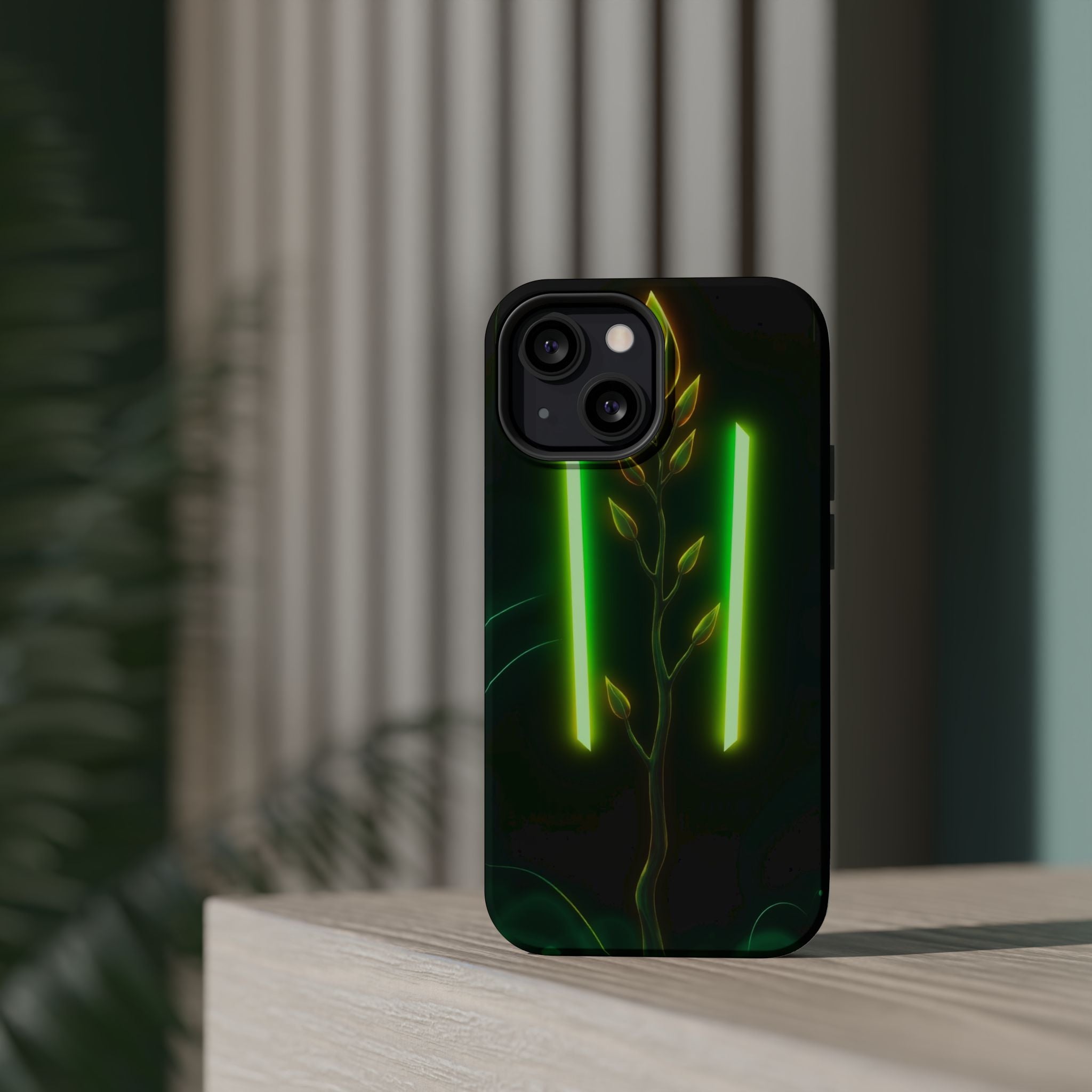 iPhone Emerald Green And Gold Minimalist Stem Slim iPhone Everyday · iPhone Case