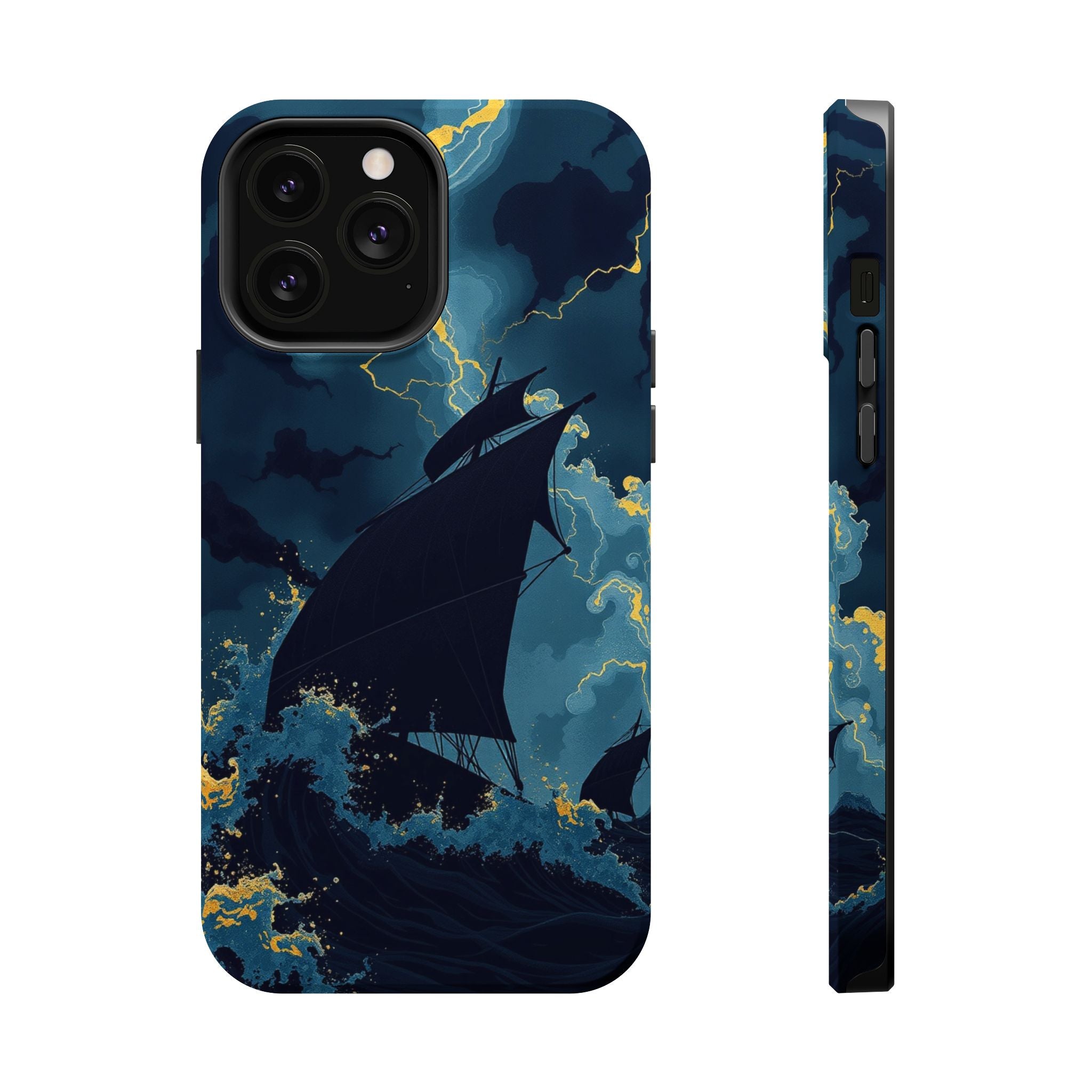 iPhone Black And Crimson Storm at Sea Slim Everyday Designer Case · iPhone Case