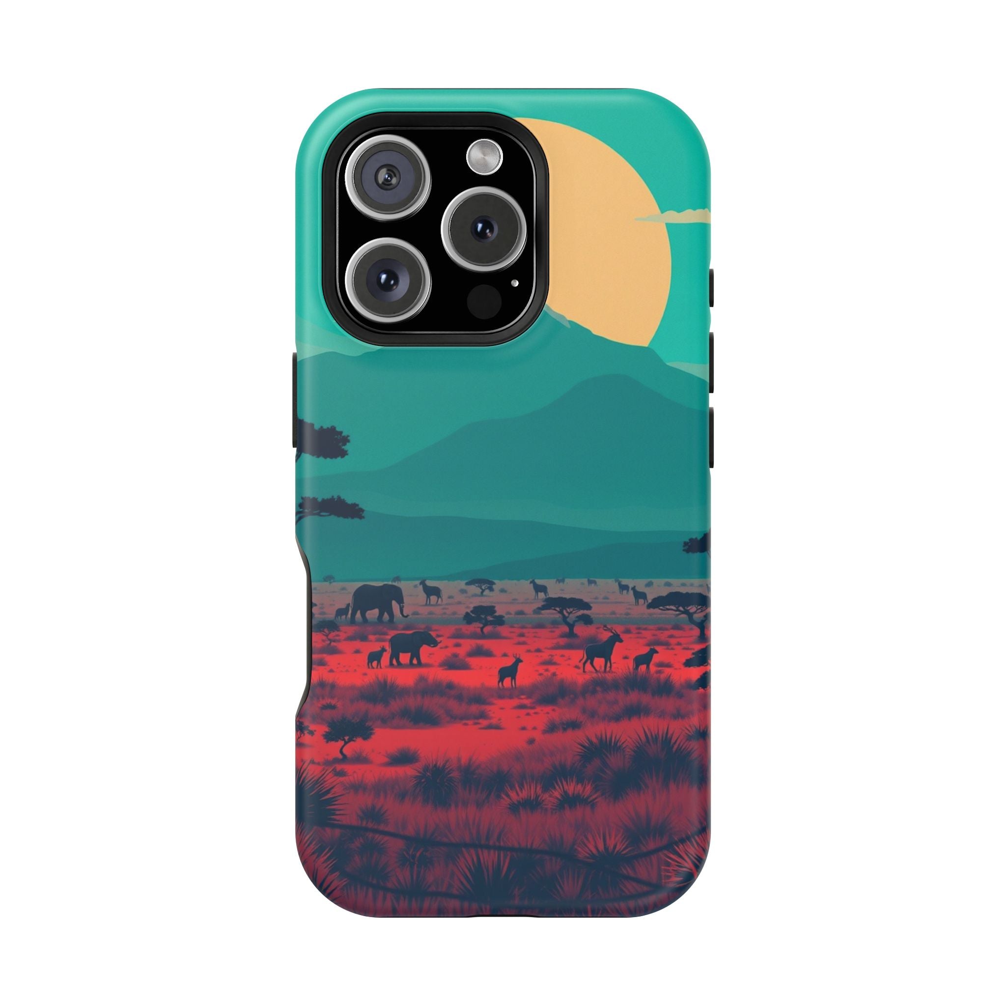iPhone Savanna Horizon Vintage Retro Poster Slim iPhone Everyday · iPhone Case