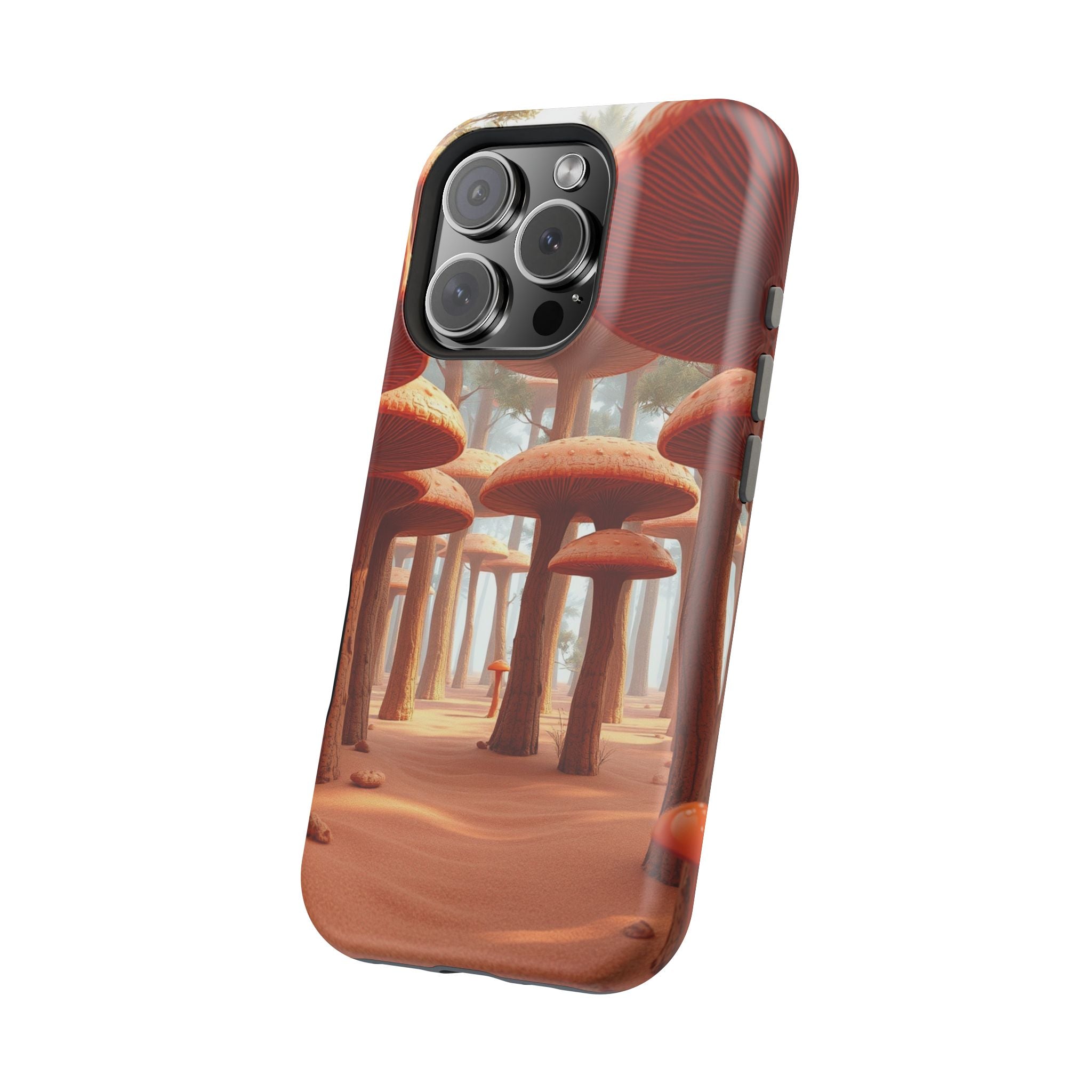 iPhone Mushroom Forest 3D Digital Bold Modern Everyday Snap Case · iPhone Case