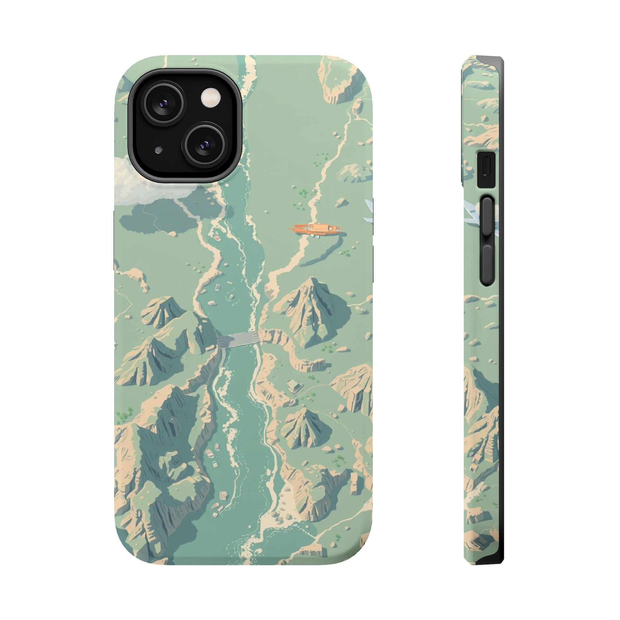 iPhone River Delta Aerial Pixel Art -Bit Slim Everyday iPhone Designer · iPhone