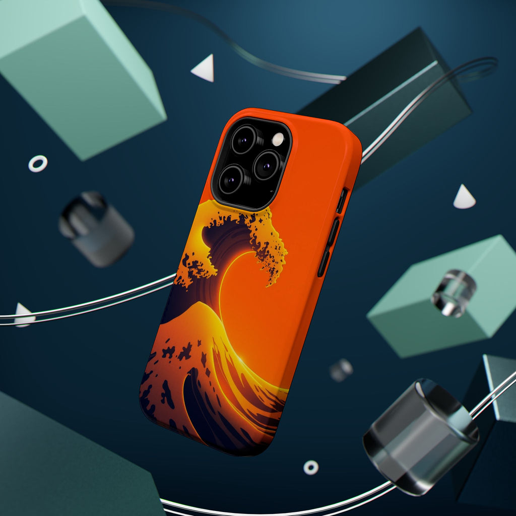 iPhone Mustard And Rust Holographic Wave Slim Everyday iPhone Designer · iPhone