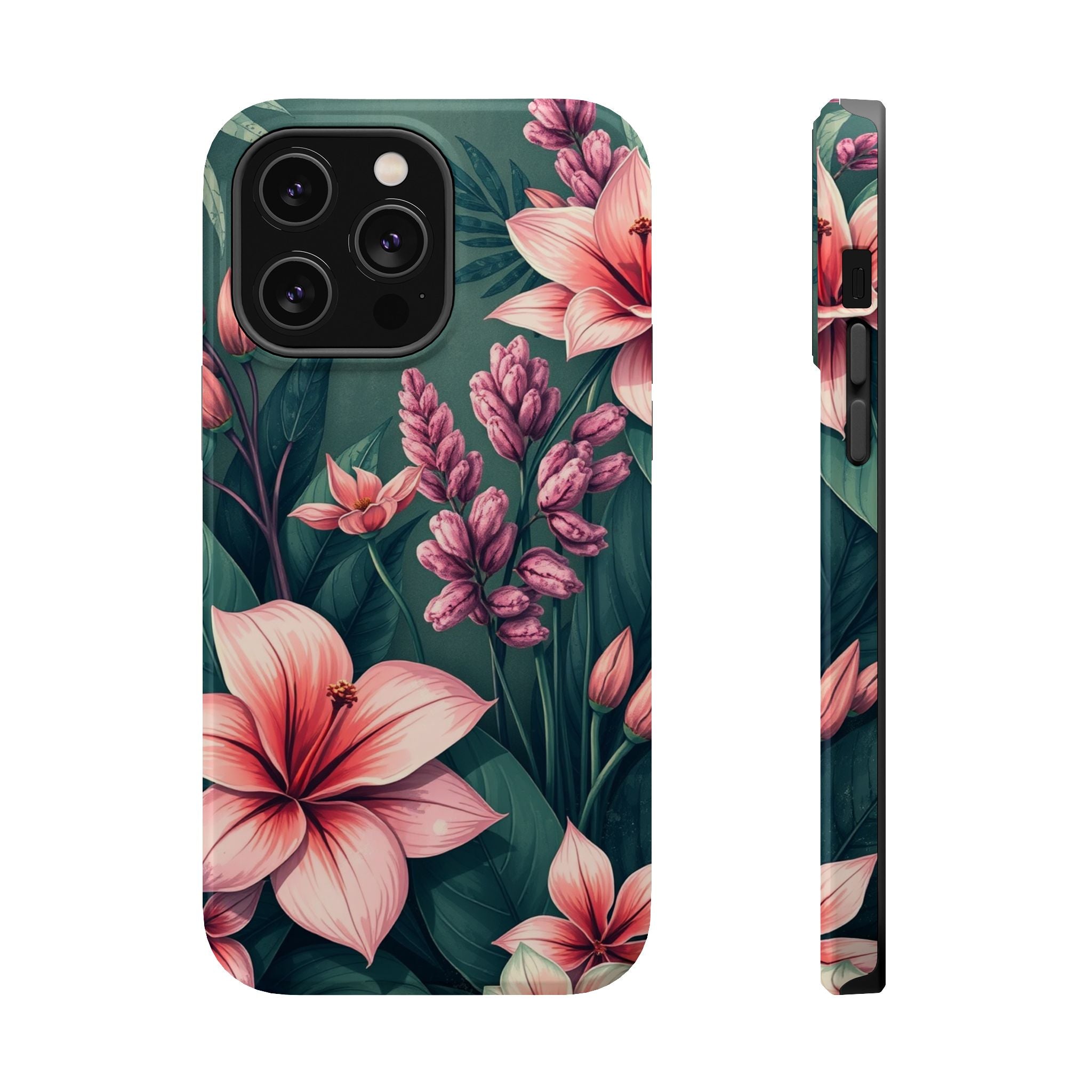 iPhone Mint And Blush Jungle Floral Slim Everyday Designer Case · iPhone Case