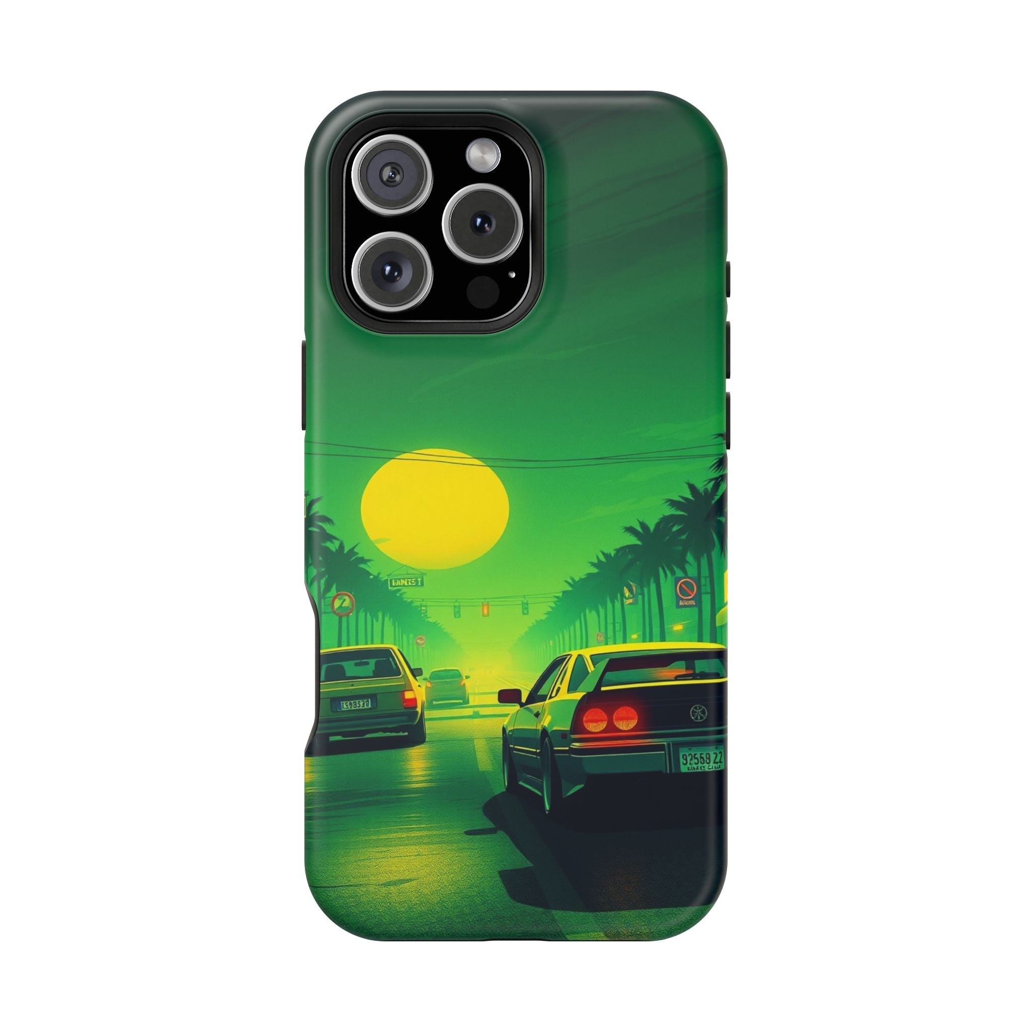 iPhone Dreamy Sunset Drive 80s Design Slim Everyday Designer Case · iPhone Case