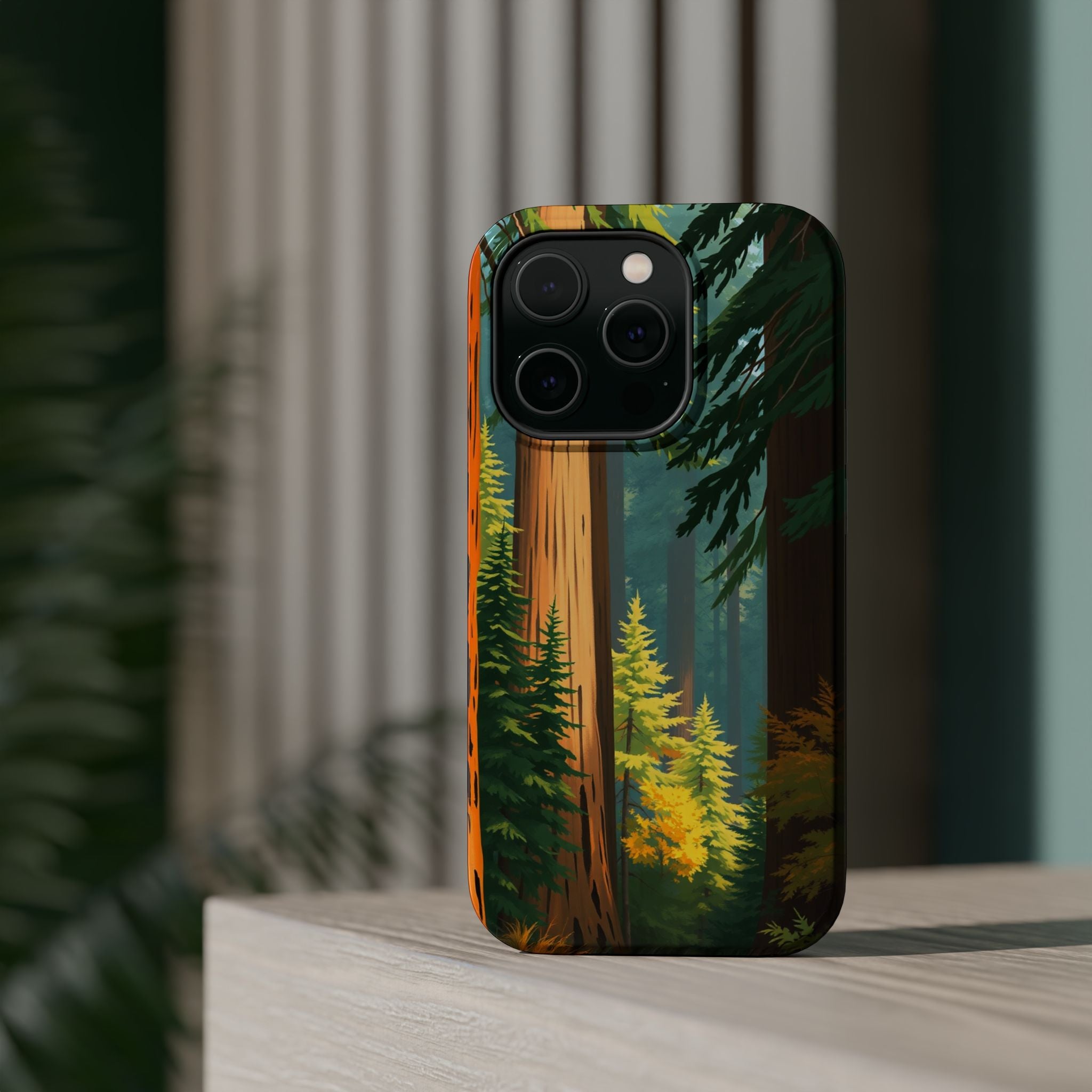 iPhone Redwood Forest Oil Painting Impressionist Clean iPhone Minimal · iPhone C