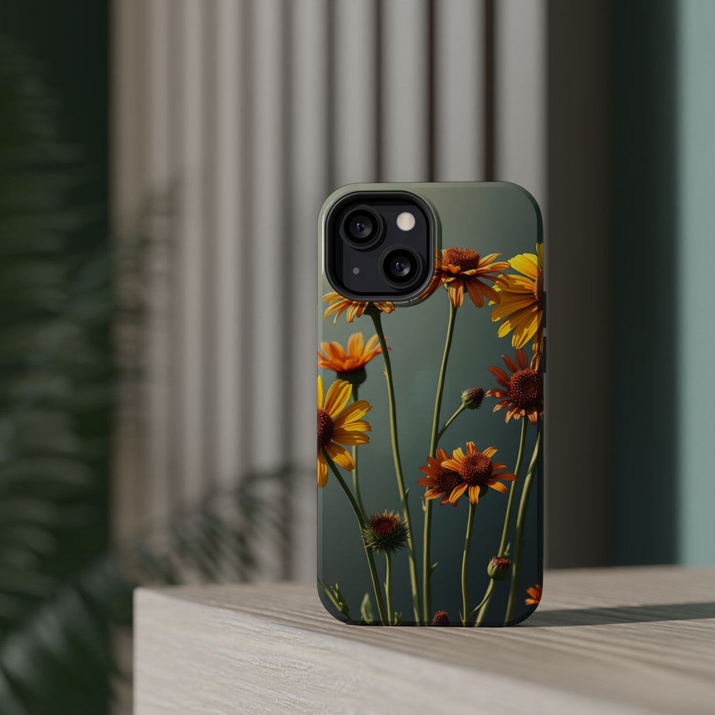iPhone Mustard And Rust Wildflower Bunch Slim Everyday iPhone Designer · iPhone
