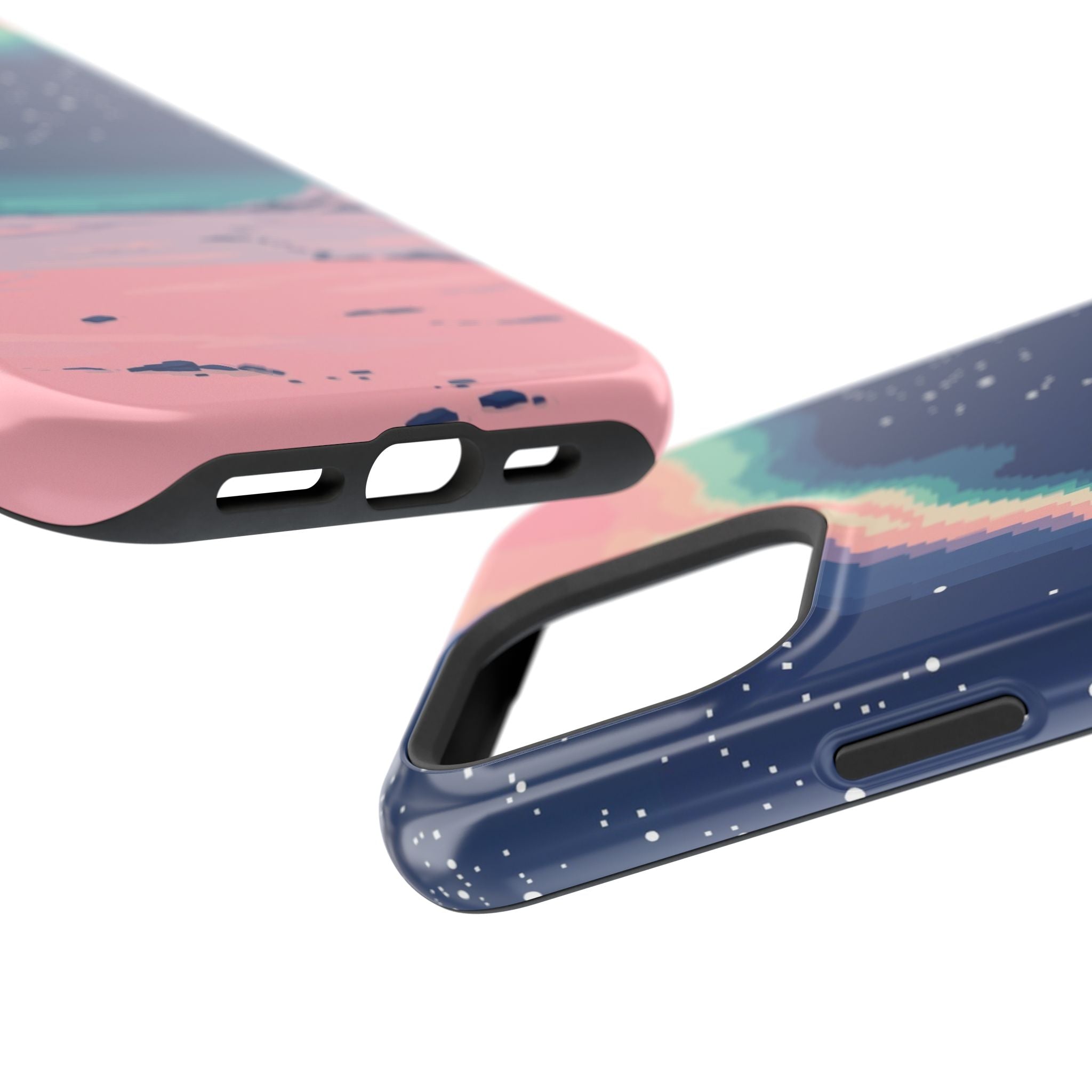 iPhone Mint And Blush Northern Lights Slim Everyday Designer Case · iPhone Case