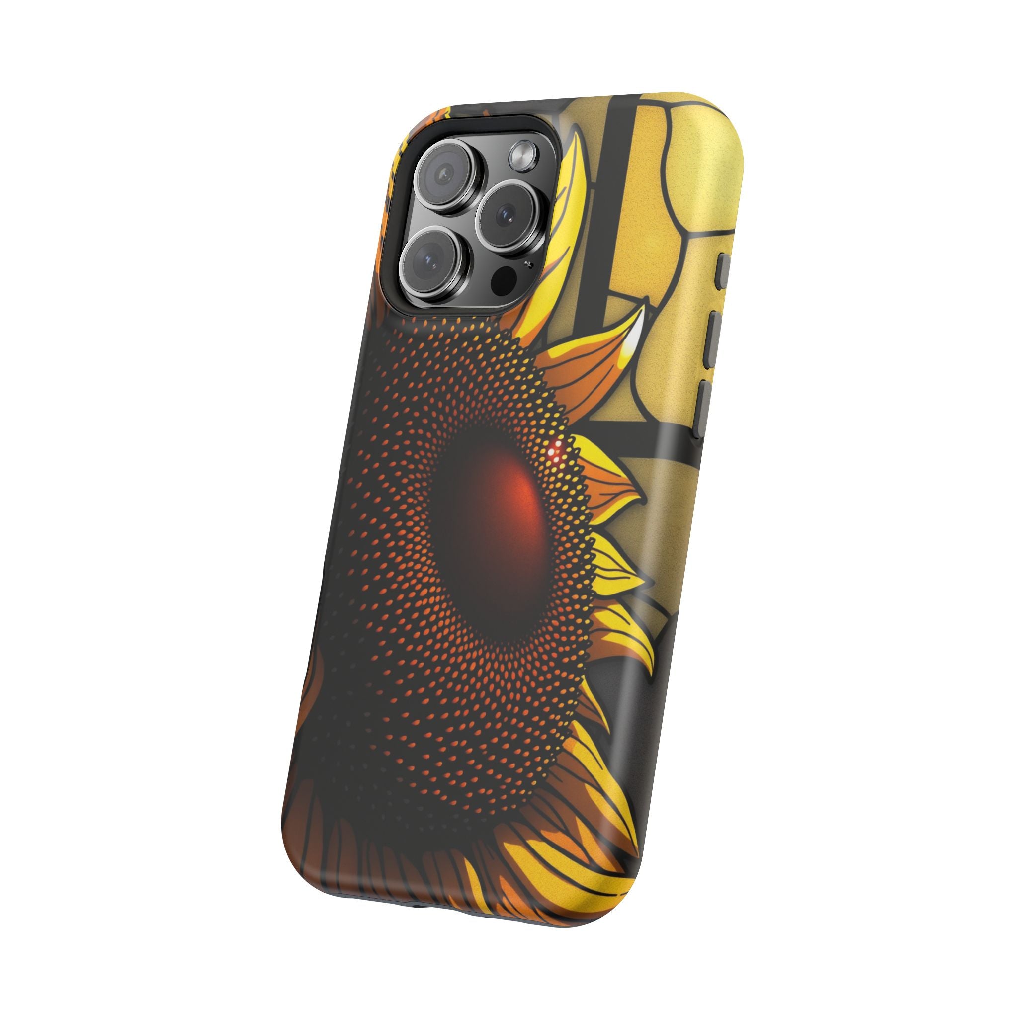 iPhone Sunflower Pop Stained Glass Bold Modern Everyday Snap Case · iPhone Case