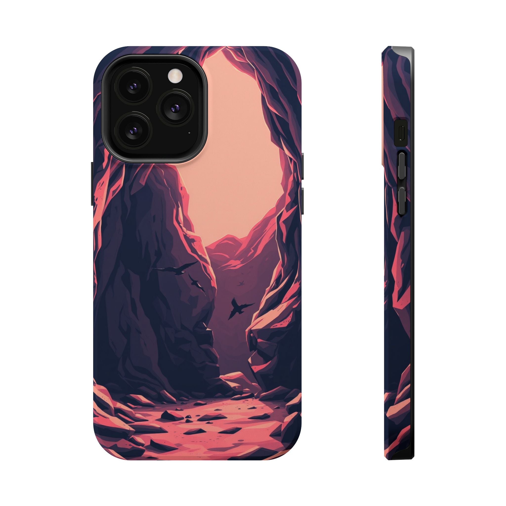 iPhone Rose Pink And Cream Dark Crystal Cave Slim Everyday Designer Case · iPhon
