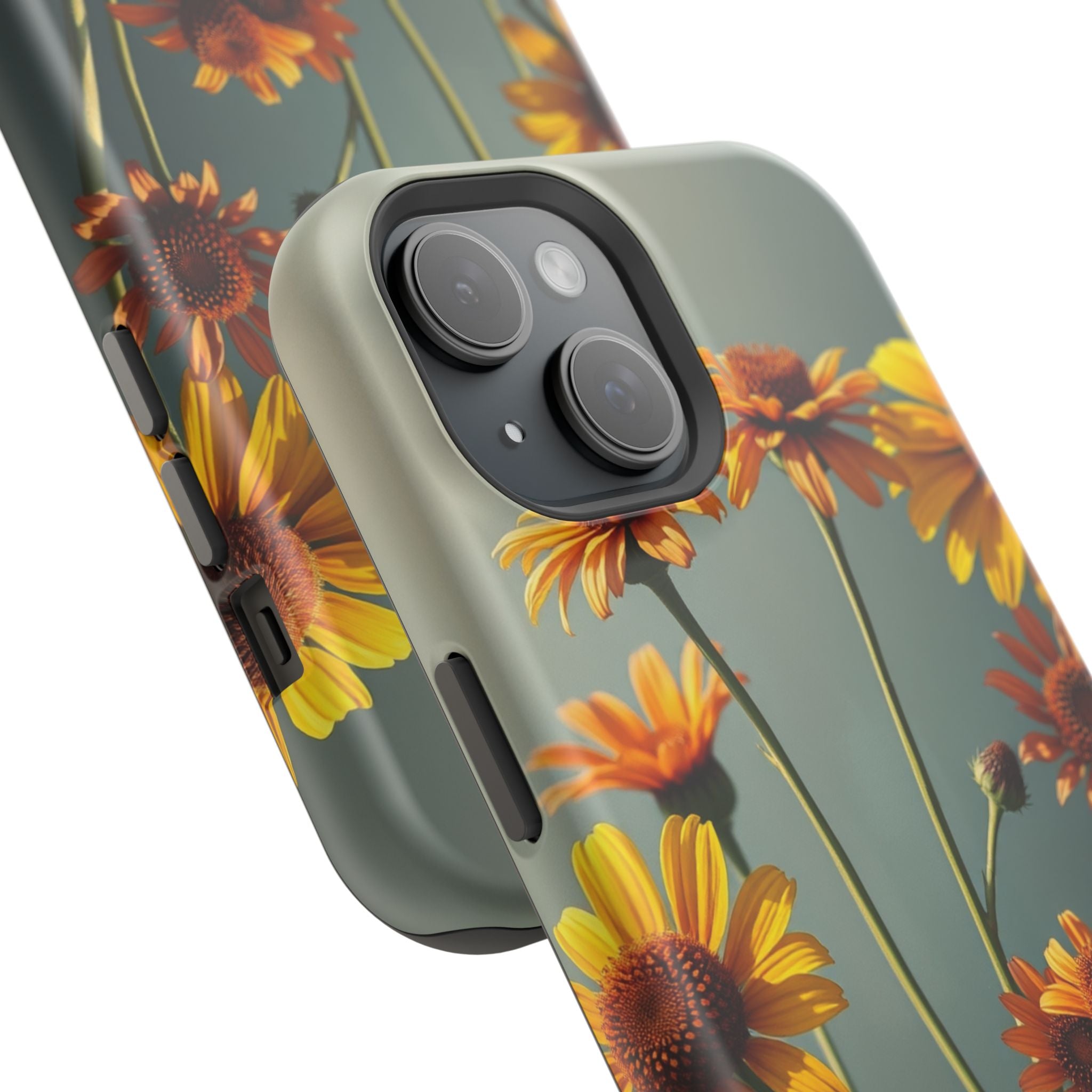 iPhone Mustard And Rust Wildflower Bunch Slim Everyday iPhone Designer · iPhone
